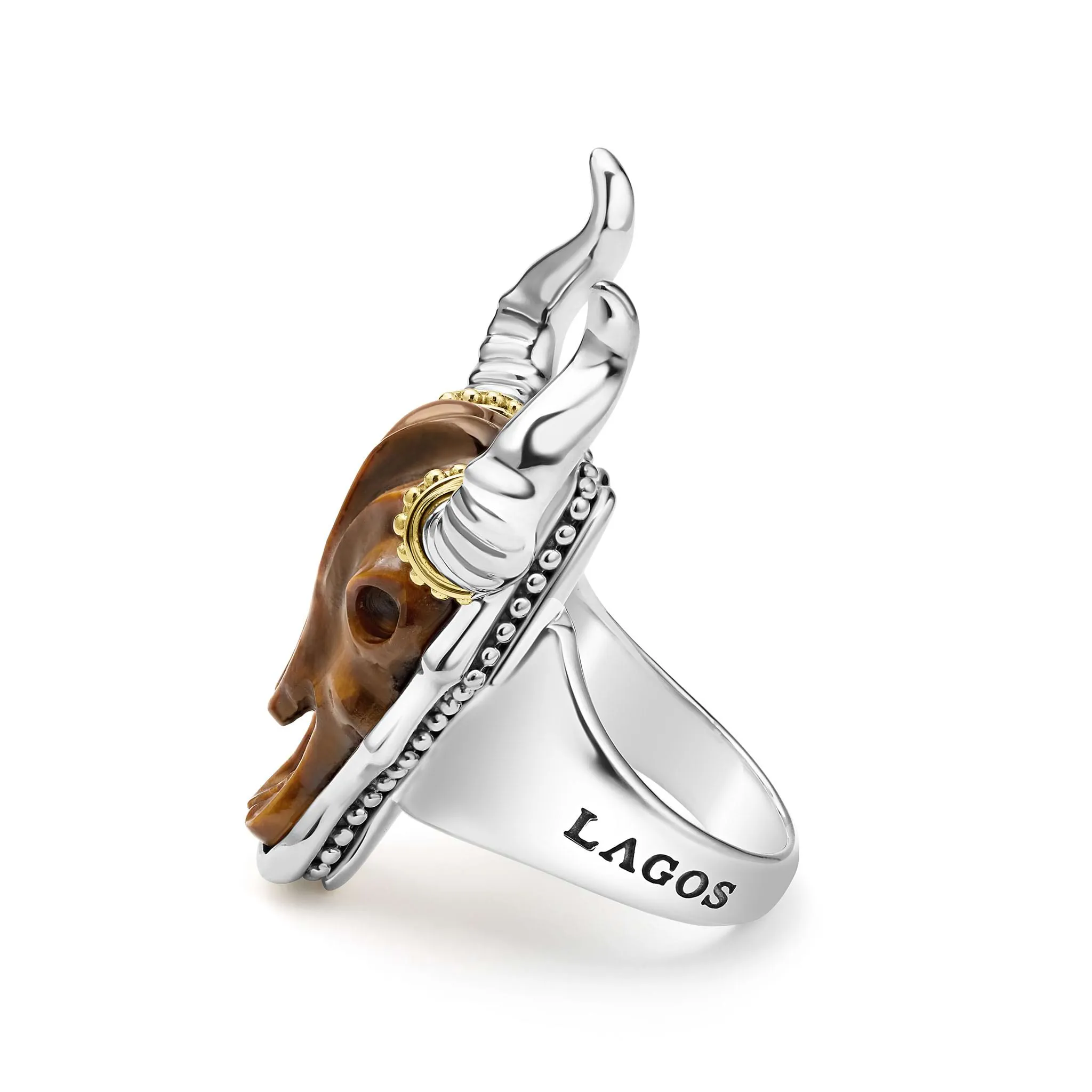 Anthem Tiger Eye Long Horn Ring sold by LAGOS product image thumbnail 5