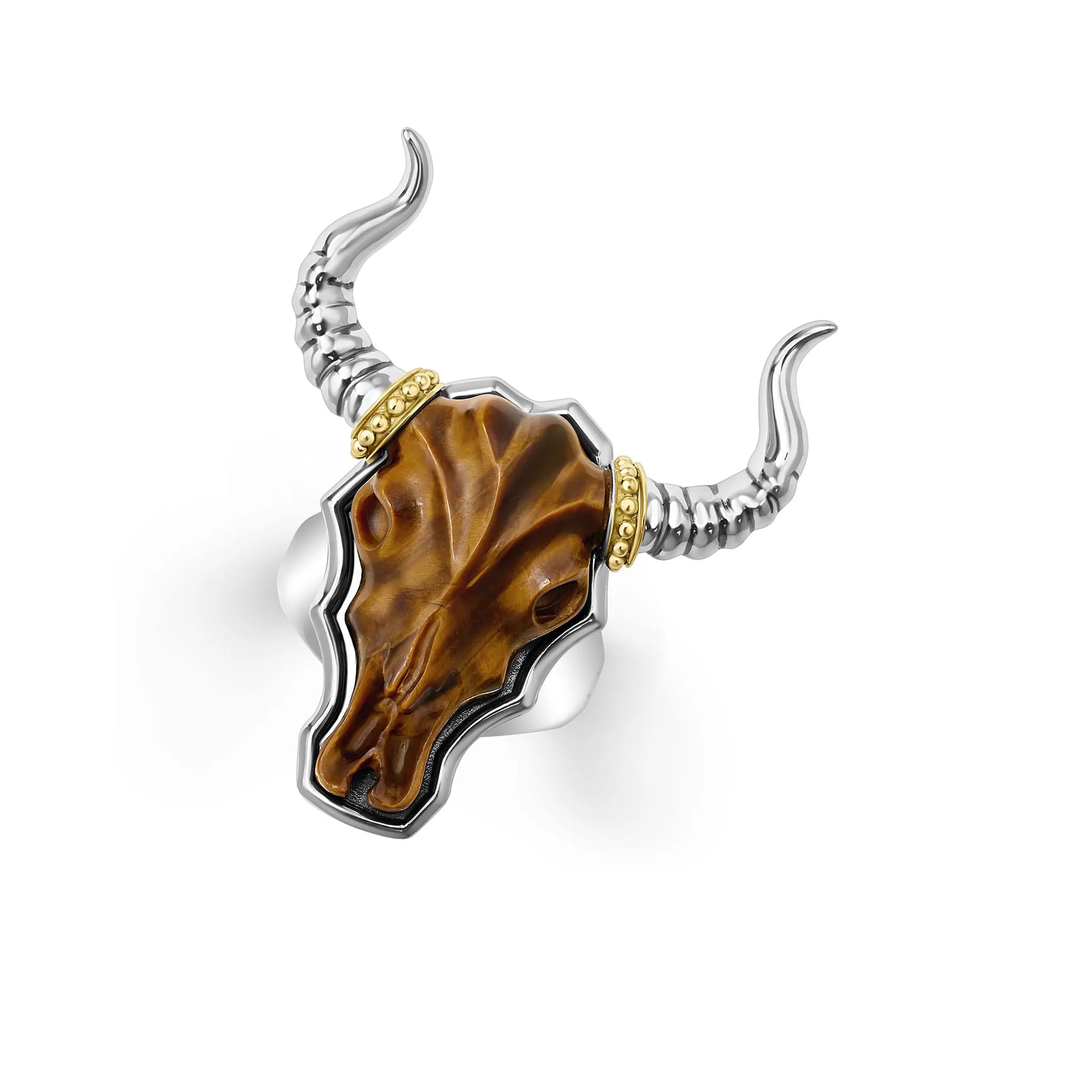 Anthem Tiger Eye Long Horn Ring sold by LAGOS