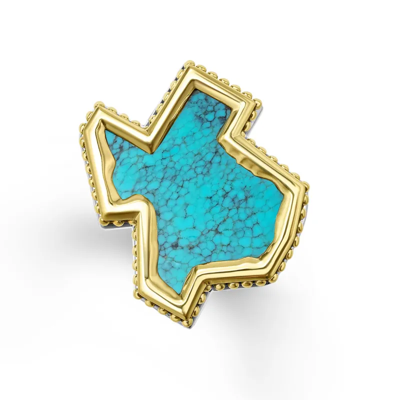 Anthem Turquoise Texas State Ring sold by LAGOS