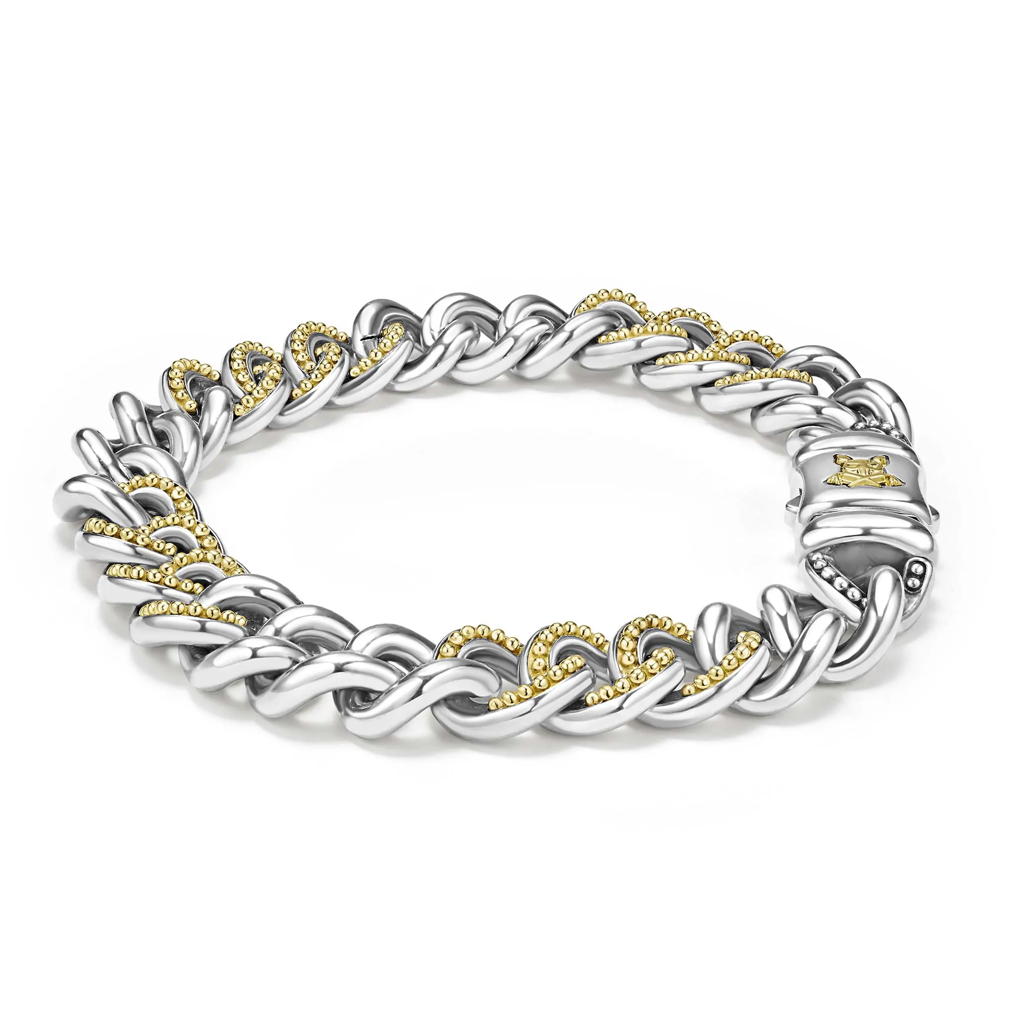 Anthem Two-Tone Curb Chain Bracelet | 12mm sold by LAGOS product image thumbnail 3
