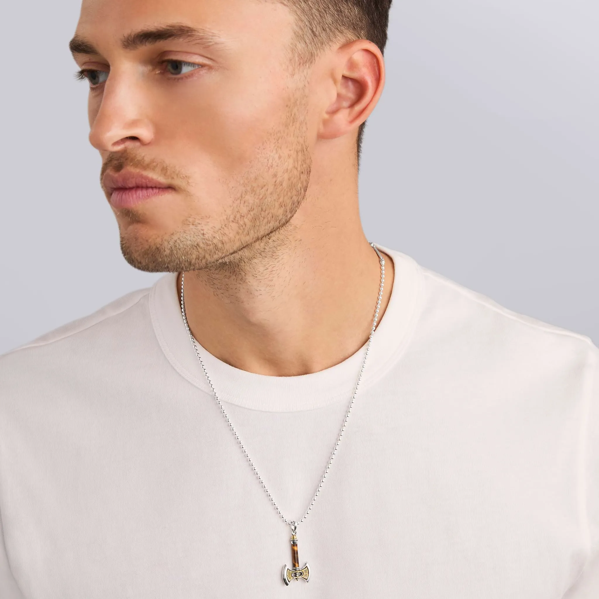 Anthem Small Tiger Eye Axe Amulet sold by LAGOS product image thumbnail 2