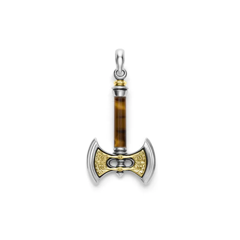 Anthem Small Tiger Eye Axe Amulet sold by LAGOS