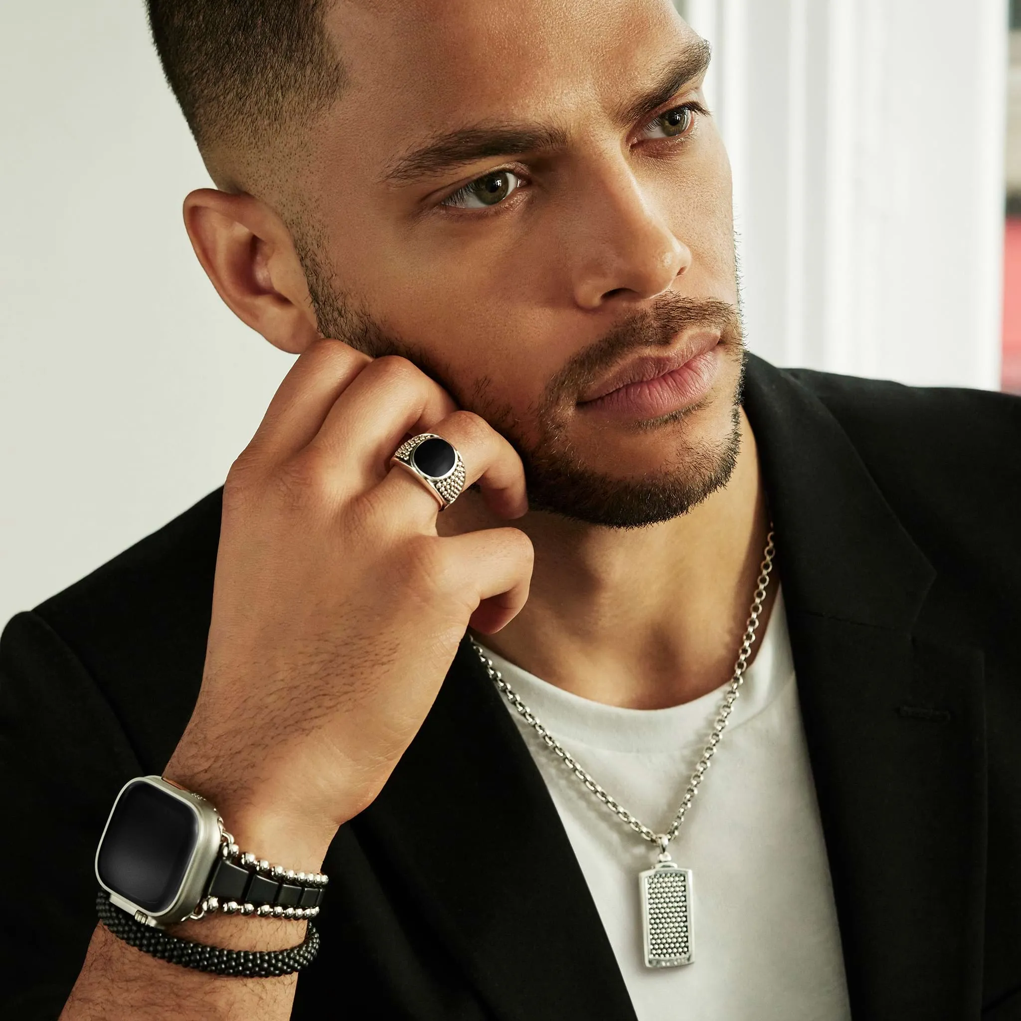 Anthem Caviar Beaded Tag Amulet sold by LAGOS product image thumbnail 4