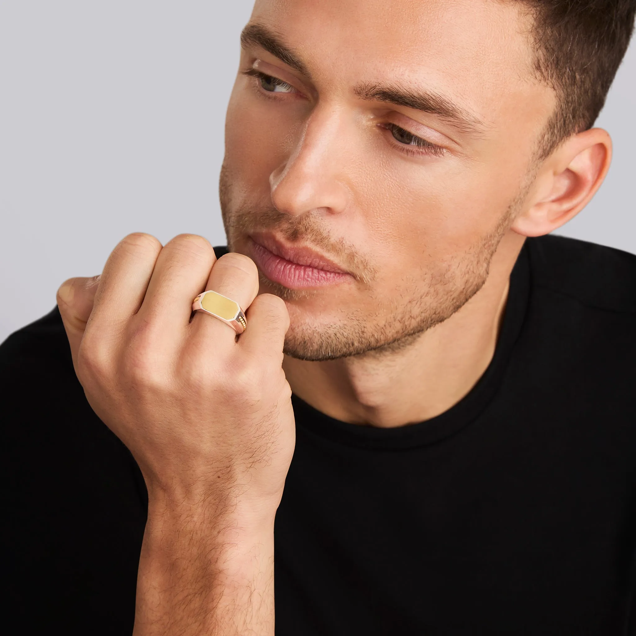 Anthem Two-Tone Octagon Ring sold by LAGOS product image thumbnail 2