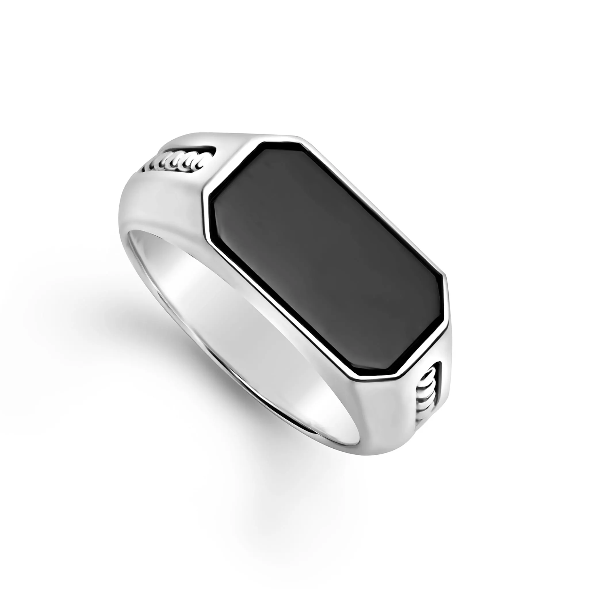 Anthem Onyx Octagon Ring sold by LAGOS