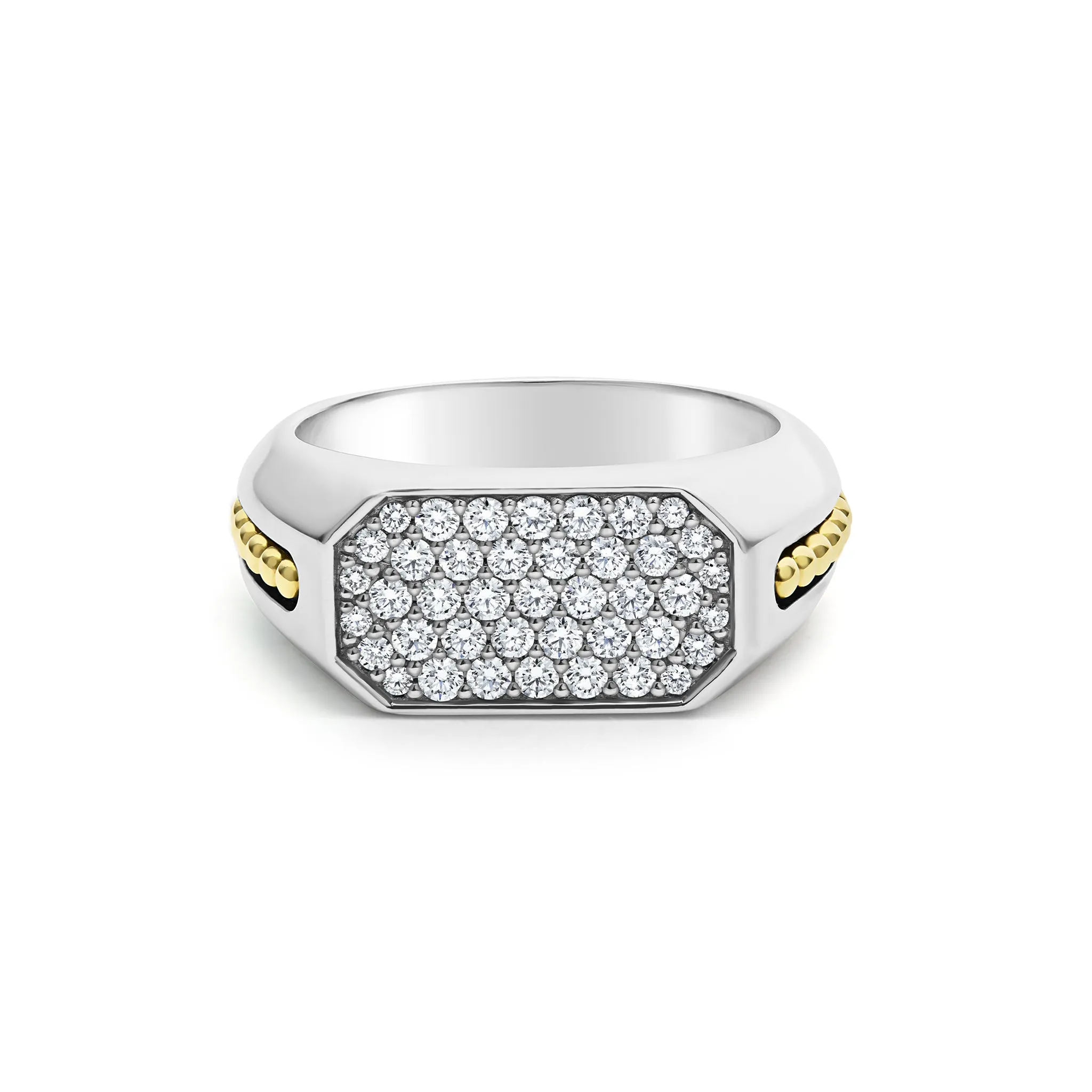 Anthem Two-Tone Octagon Diamond Ring sold by LAGOS