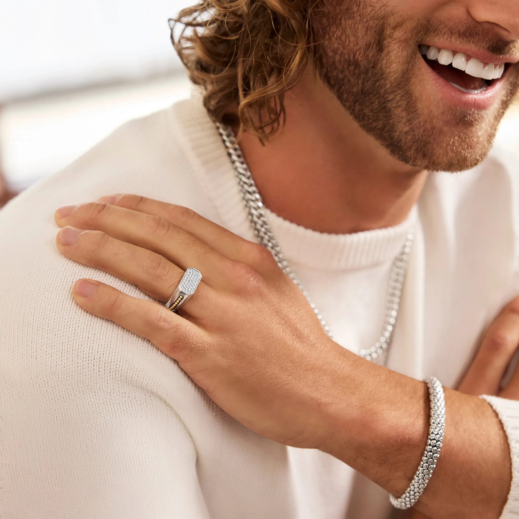 Anthem Two-Tone Octagon Diamond Ring sold by LAGOS product image thumbnail 5