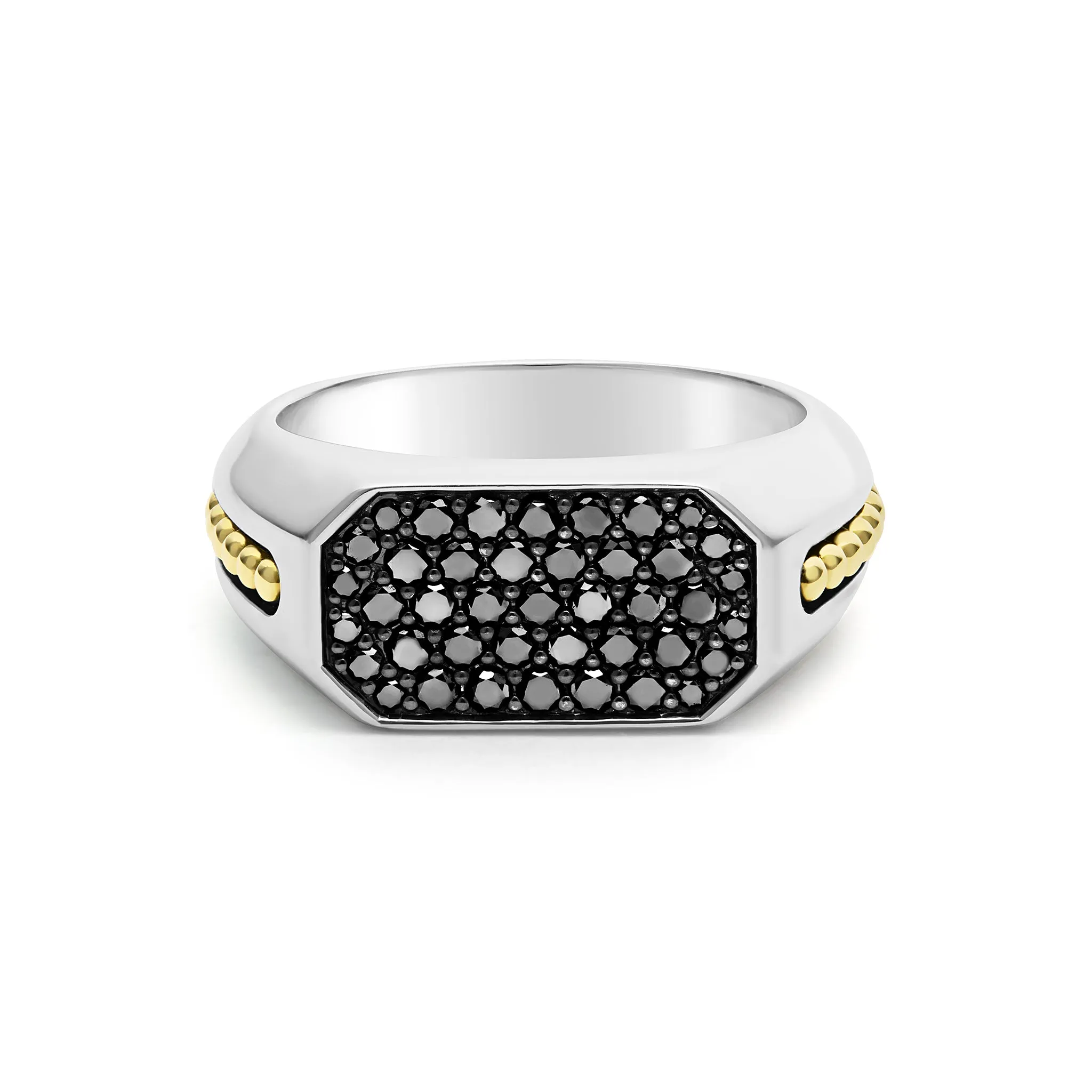 Anthem Two-Tone Octagon Black Diamond Ring sold by LAGOS product image thumbnail 3