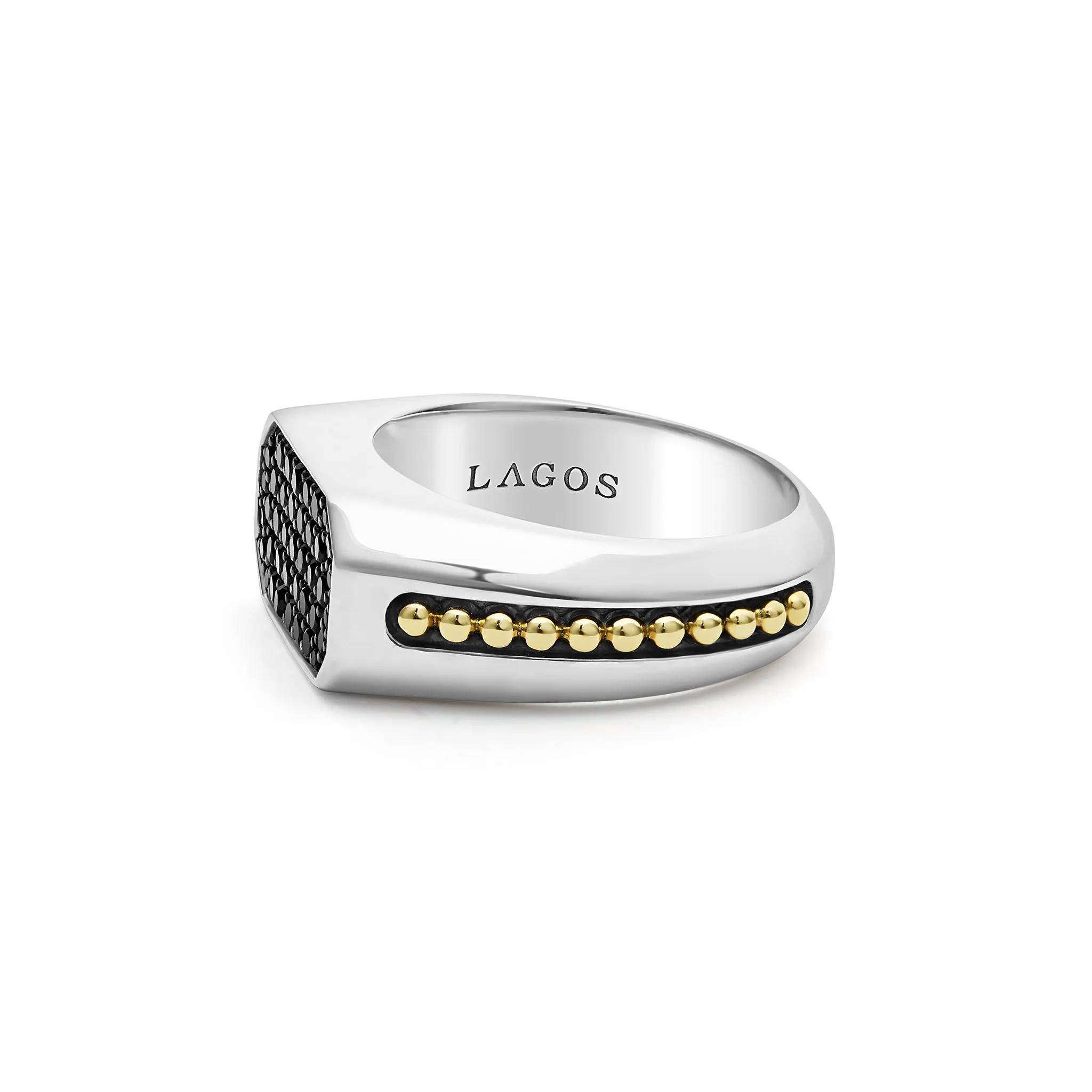 Anthem Two-Tone Octagon Black Diamond Ring sold by LAGOS product image thumbnail 4