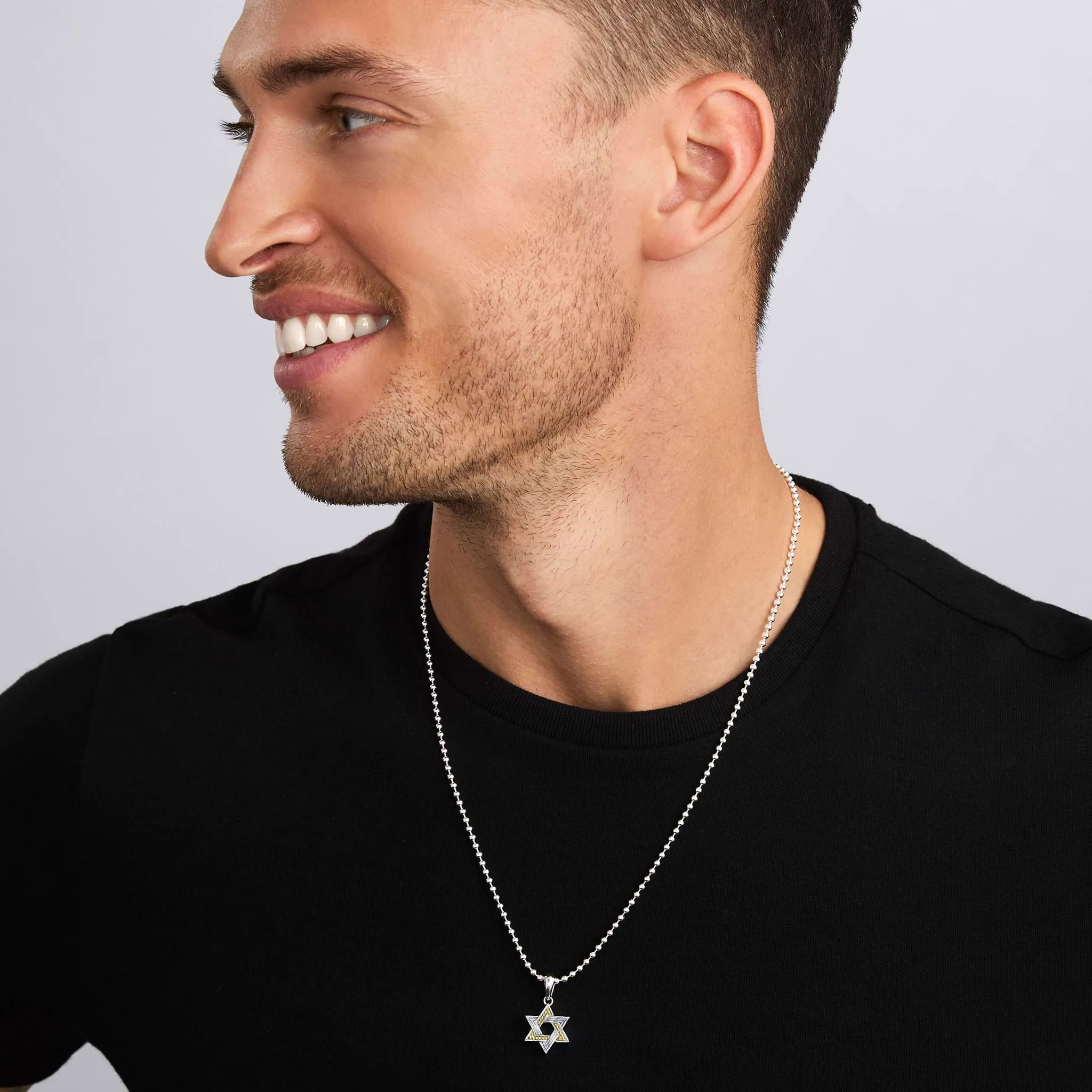 Anthem Small Two-Tone Star of David Amulet sold by LAGOS product image thumbnail 2