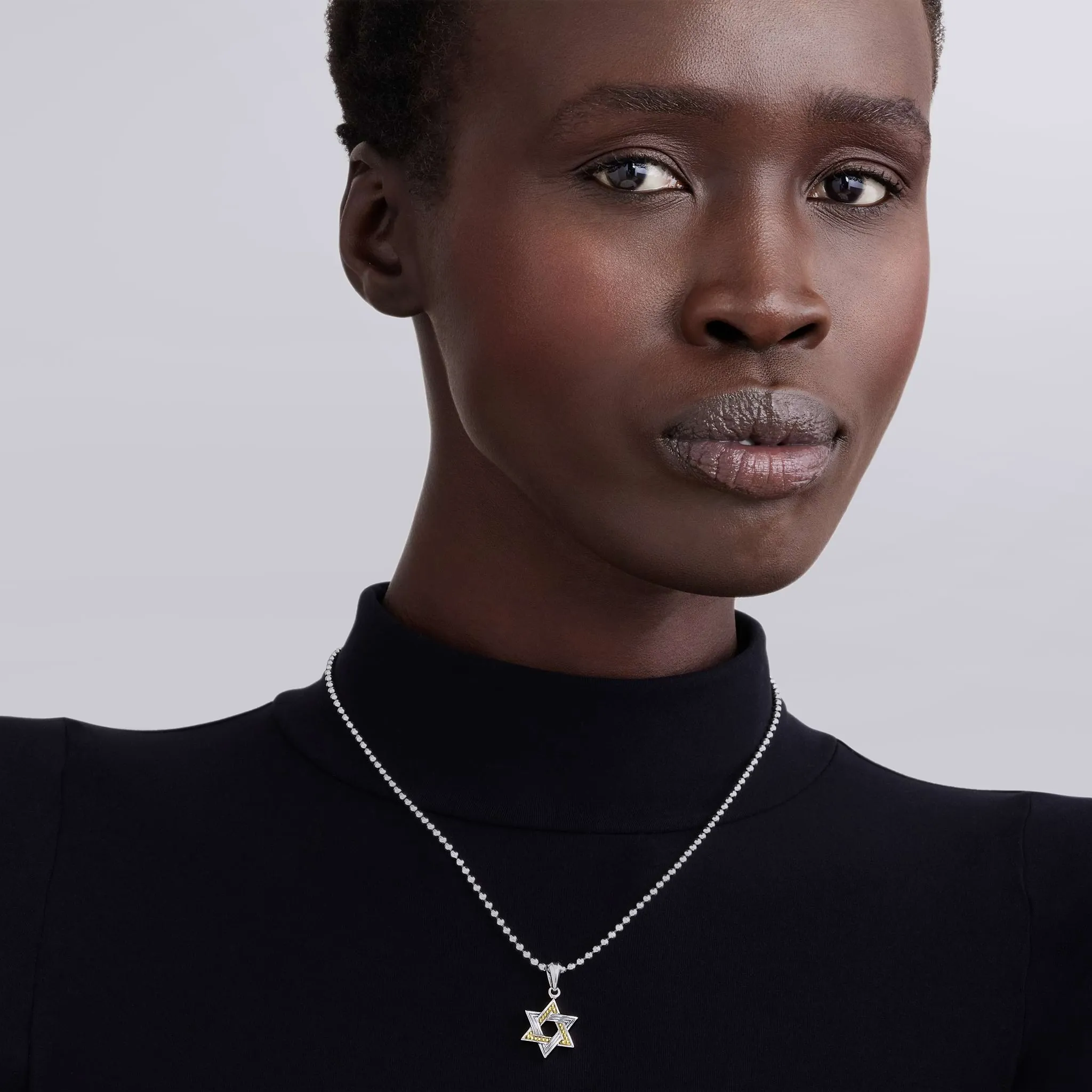 Anthem Small Two-Tone Star of David Amulet sold by LAGOS product image thumbnail 4