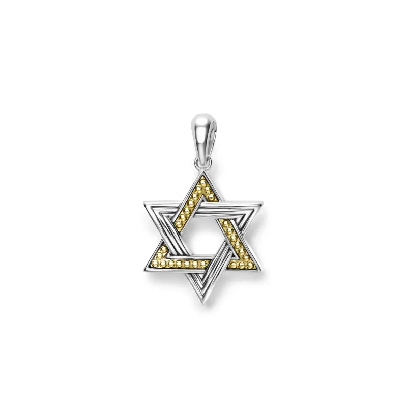 Anthem Large Two-Tone Star of David Amulet sold by LAGOS