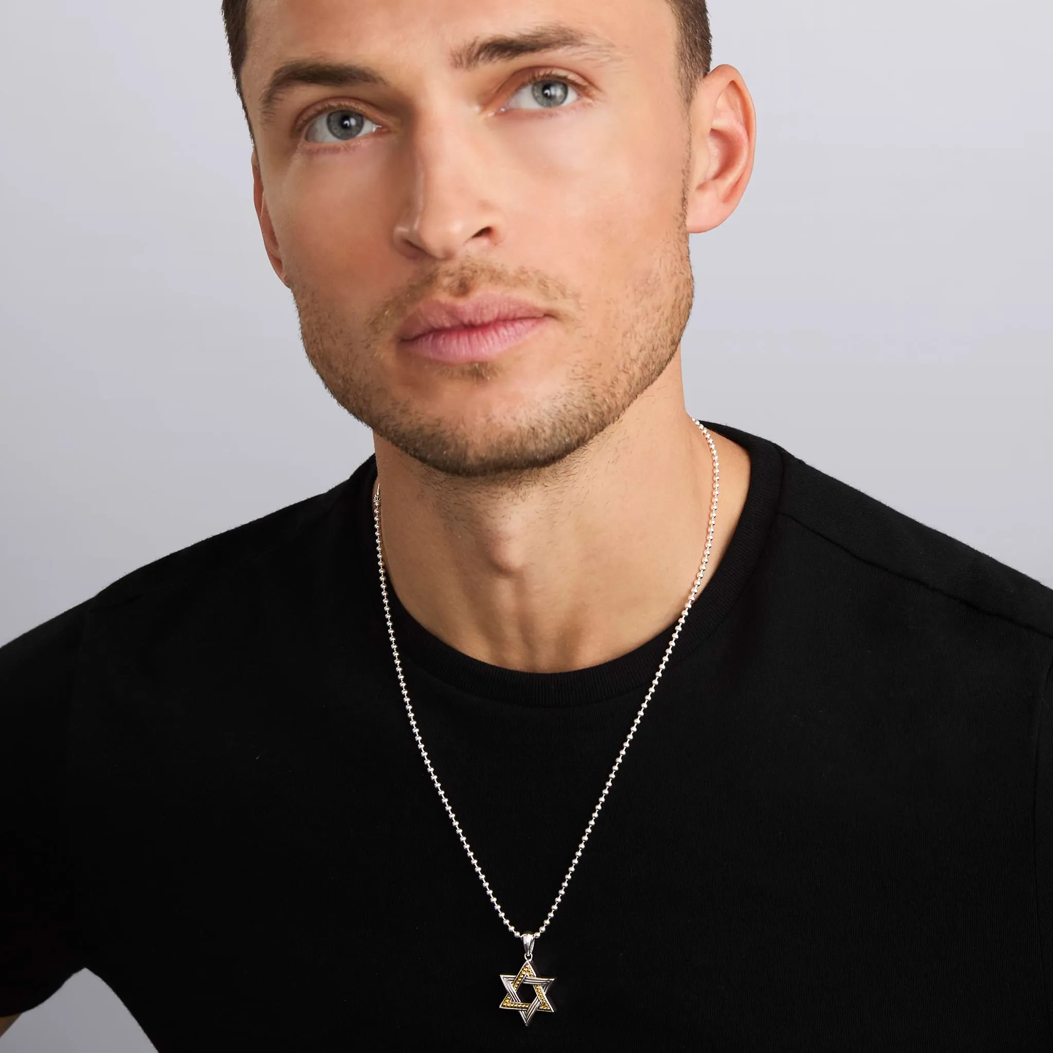 Anthem Large Two-Tone Star of David Amulet sold by LAGOS product image thumbnail 2