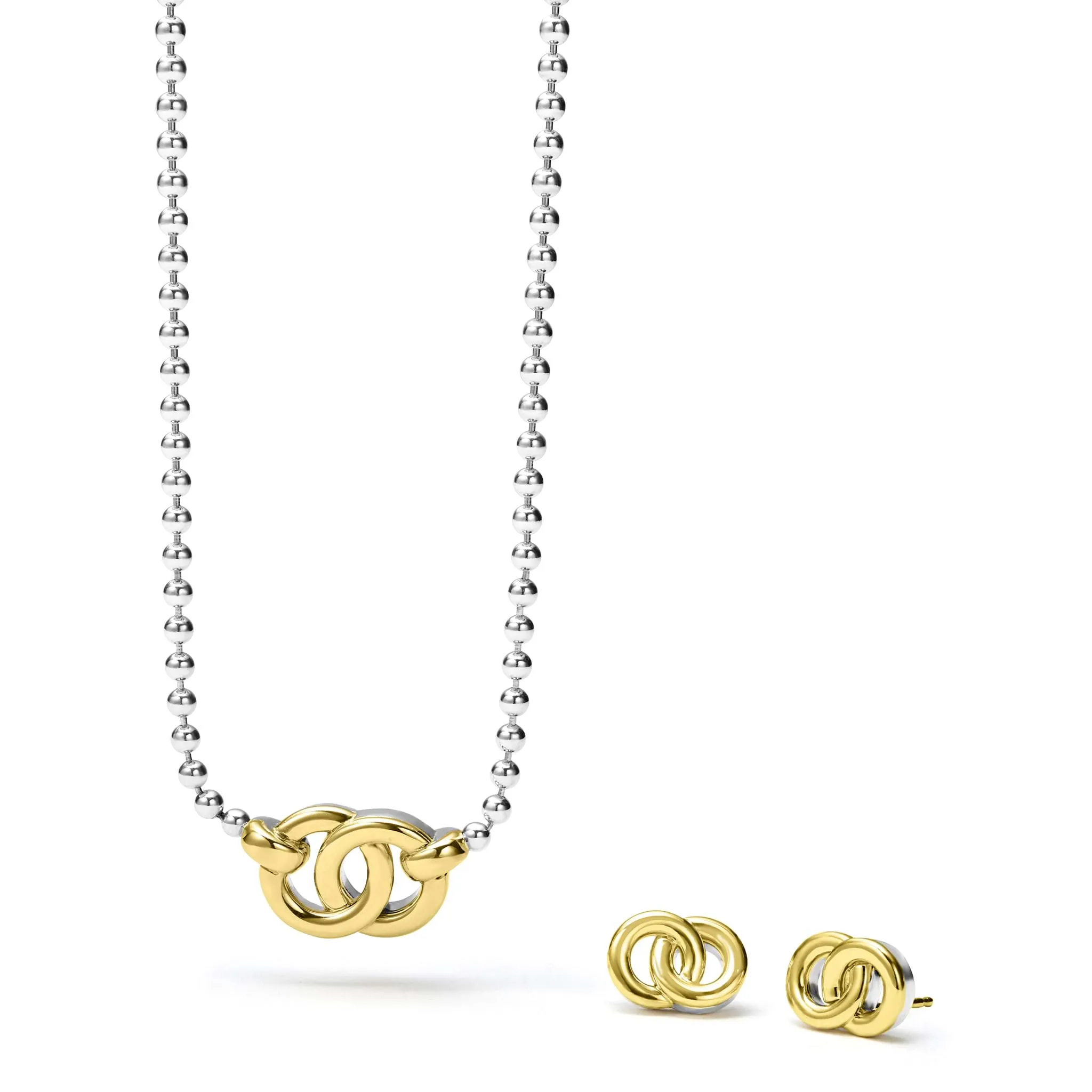 Signature Caviar Two-Tone Interlocking Gift Set sold by LAGOS