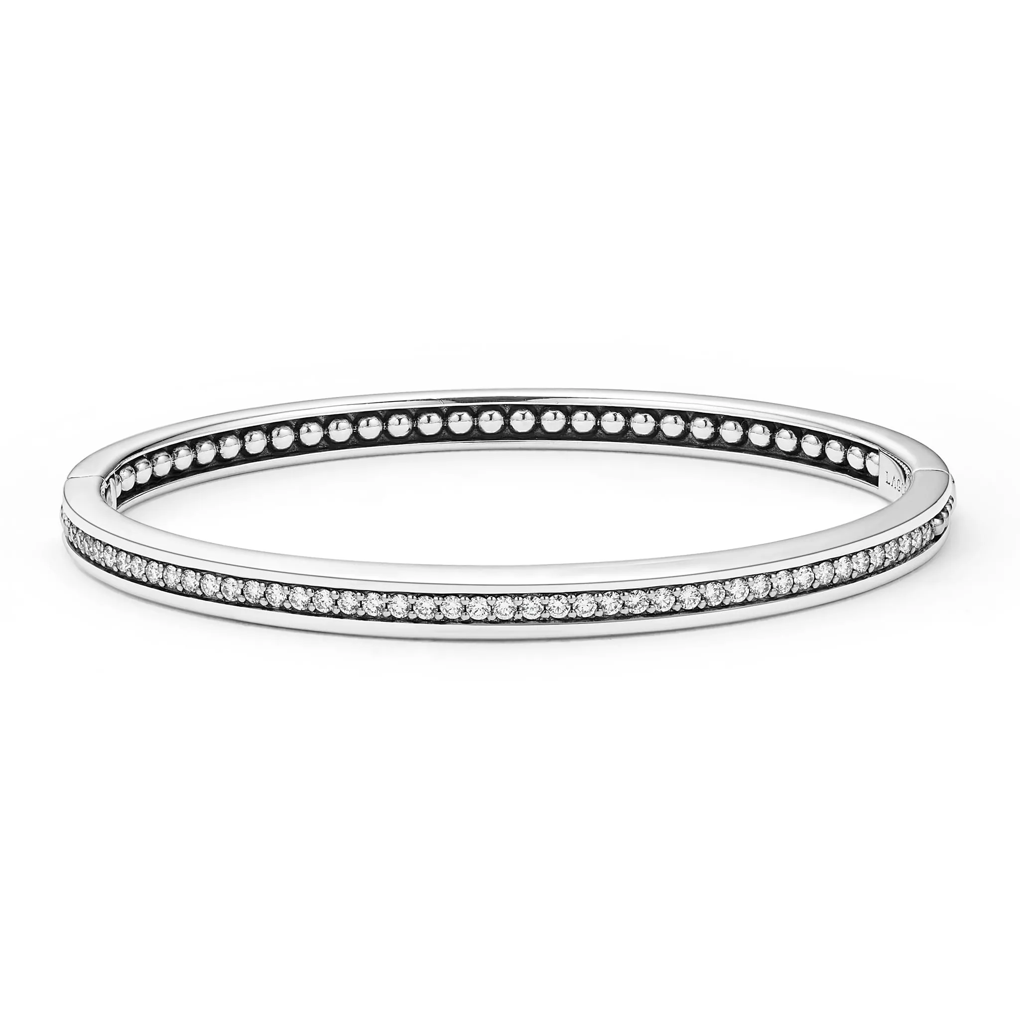 Caviar Spark Silver and Diamond Bangle Gift Set sold by LAGOS product image thumbnail 2