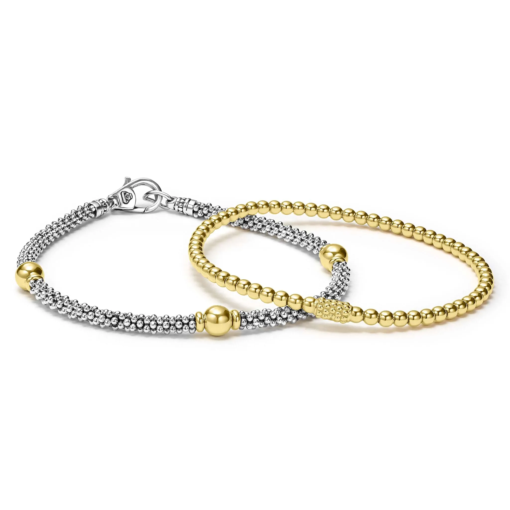 Signature Caviar 18K Gold and Sterling Silver Caviar Beaded Gift Set sold by LAGOS