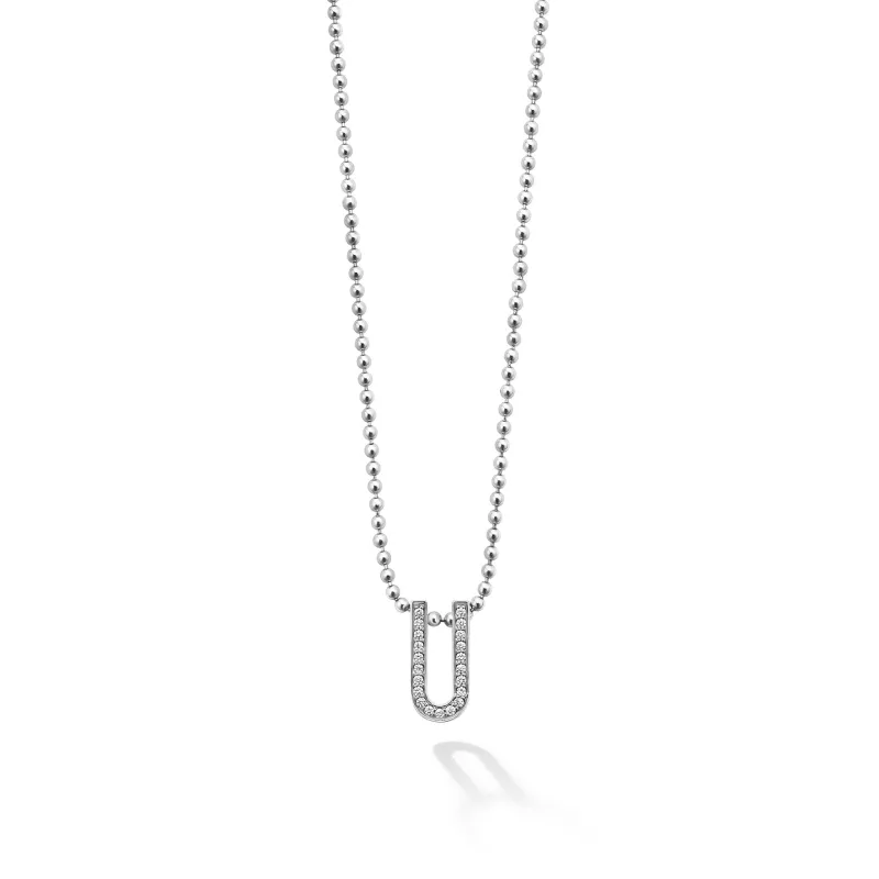 Caviar Spark Small Linear Diamond Pendant Necklace sold by LAGOS