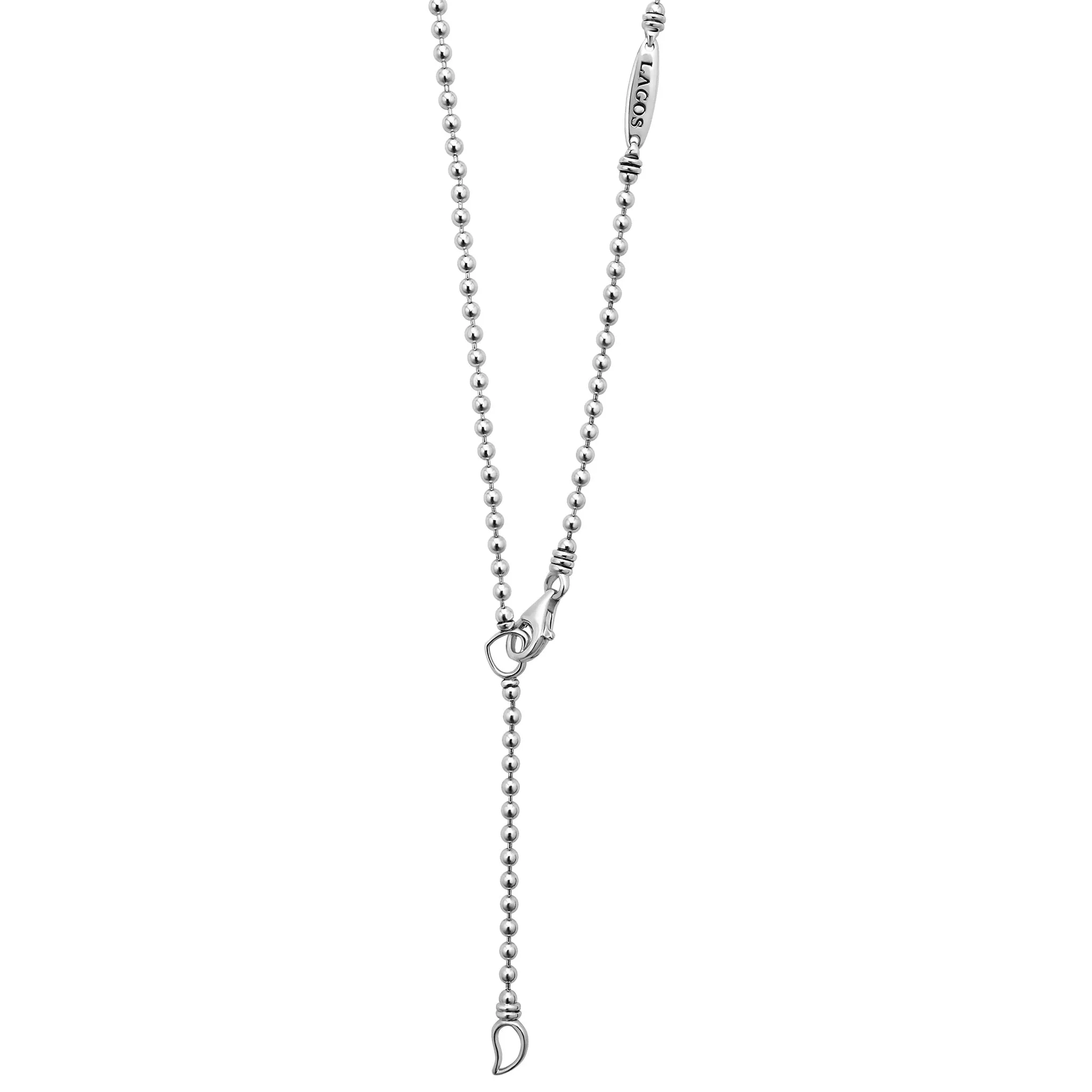 Caviar Spark Large Linear Diamond Pendant Necklace sold by LAGOS product image thumbnail 5
