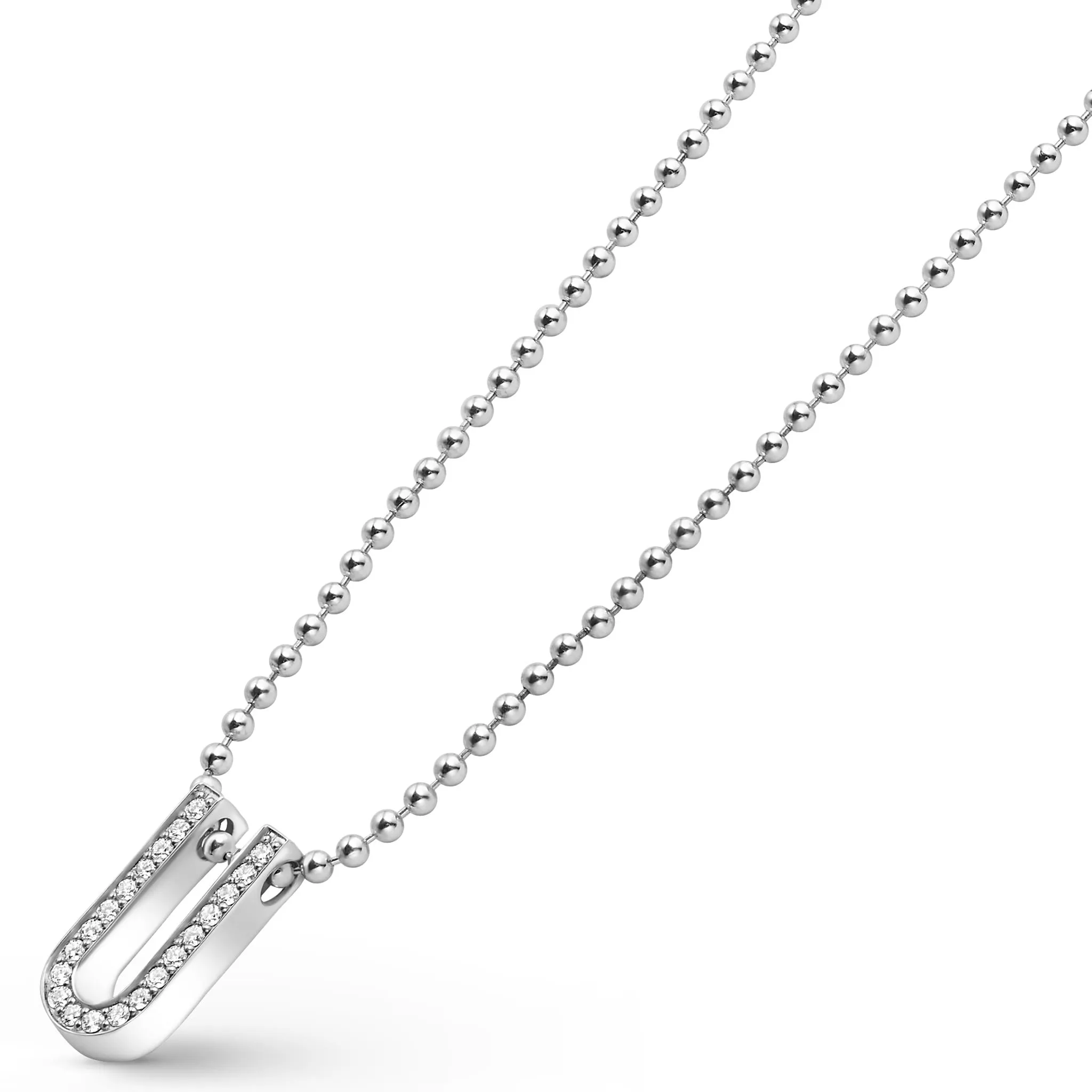 Caviar Spark Large Linear Diamond Pendant Necklace sold by LAGOS product image thumbnail 4