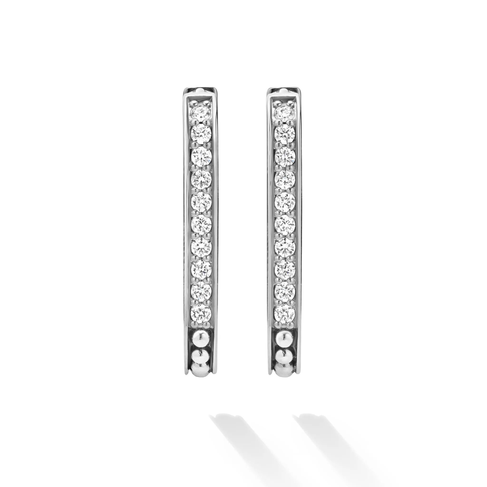 Caviar Spark Linear Diamond Hoop Earrings sold by LAGOS product image thumbnail 4