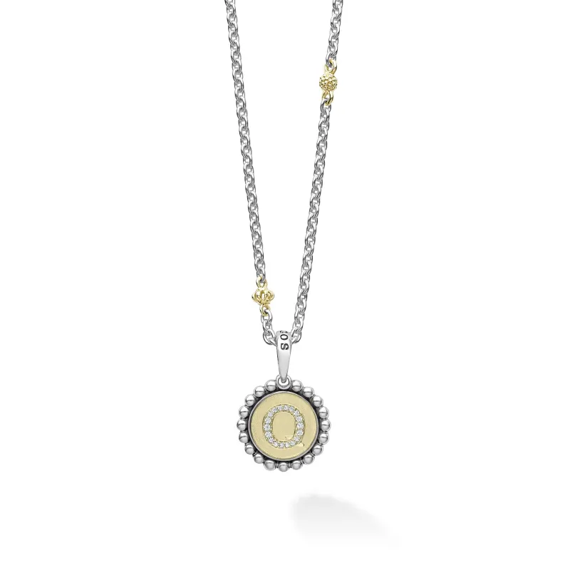 Signature Caviar Q Initial Diamond Charm Necklace sold by LAGOS
