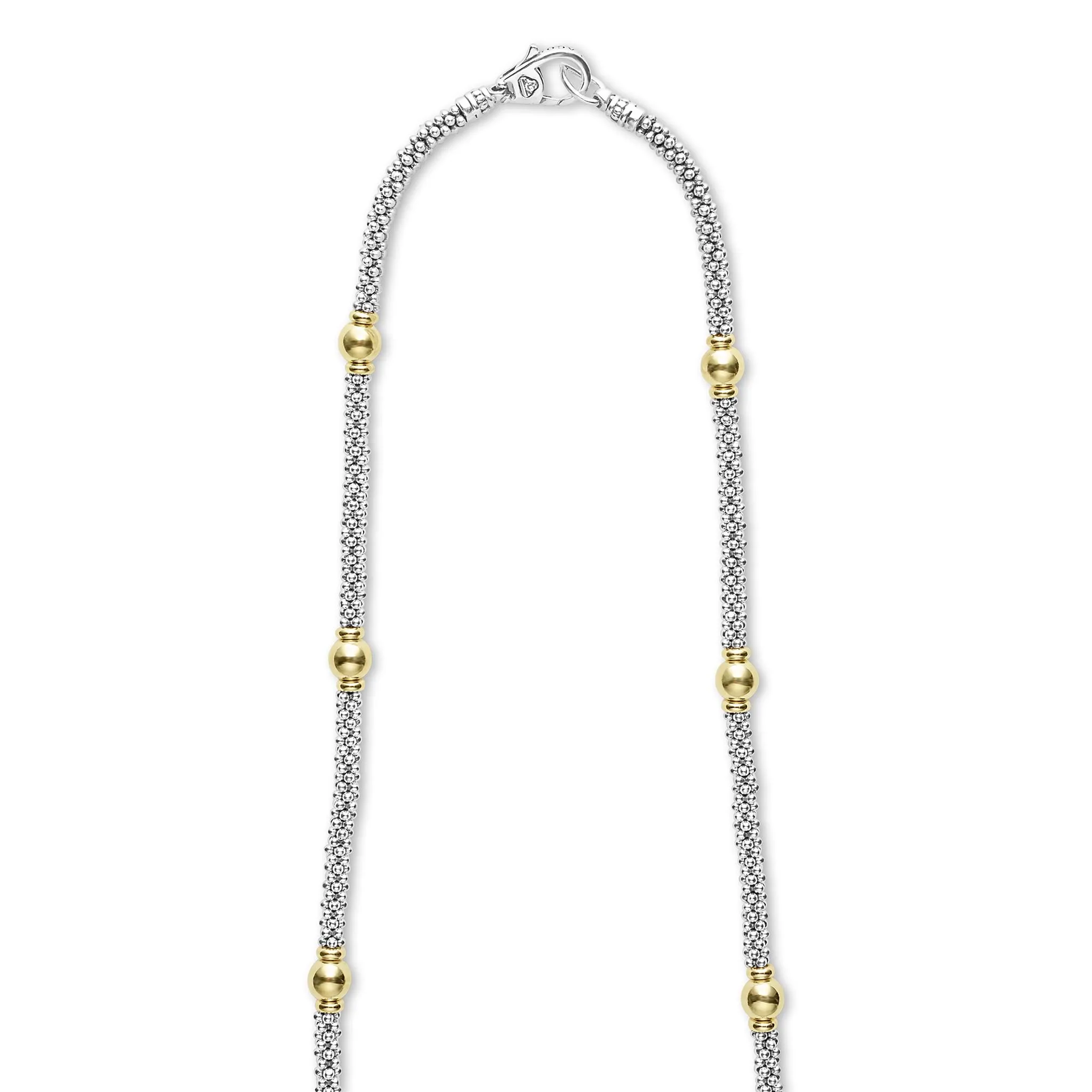 Signature Caviar 18K Gold Station Necklace sold by LAGOS product image thumbnail 5