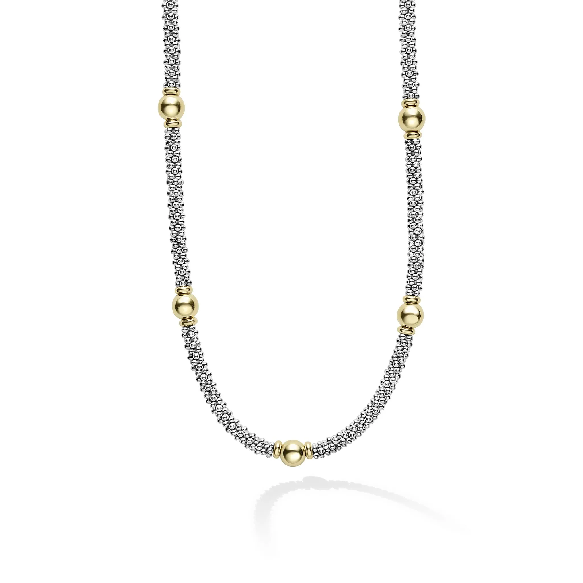 Signature Caviar 18K Gold Station Necklace sold by LAGOS