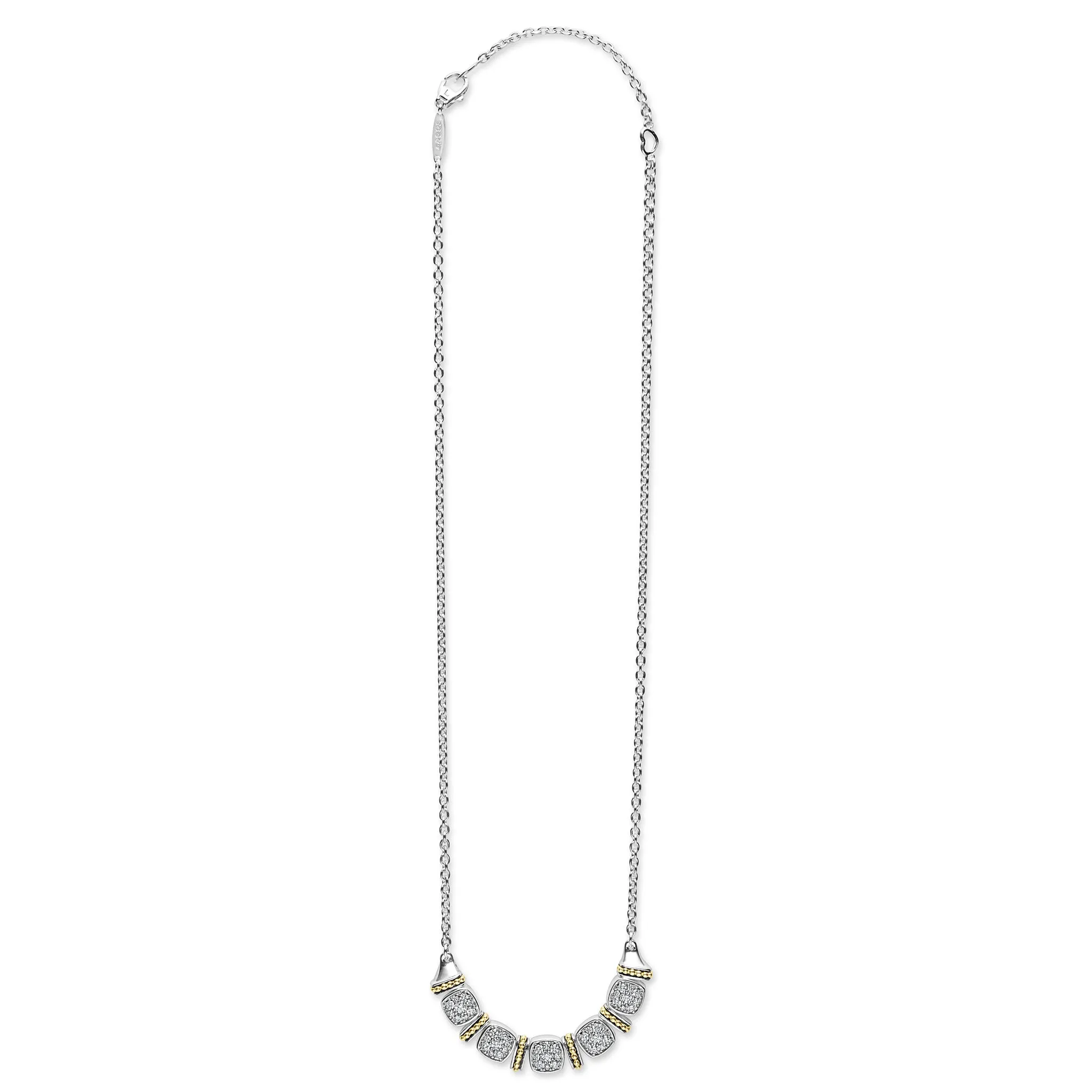 Rittenhouse Two-Tone Five Station Diamond Necklace sold by LAGOS product image thumbnail 3