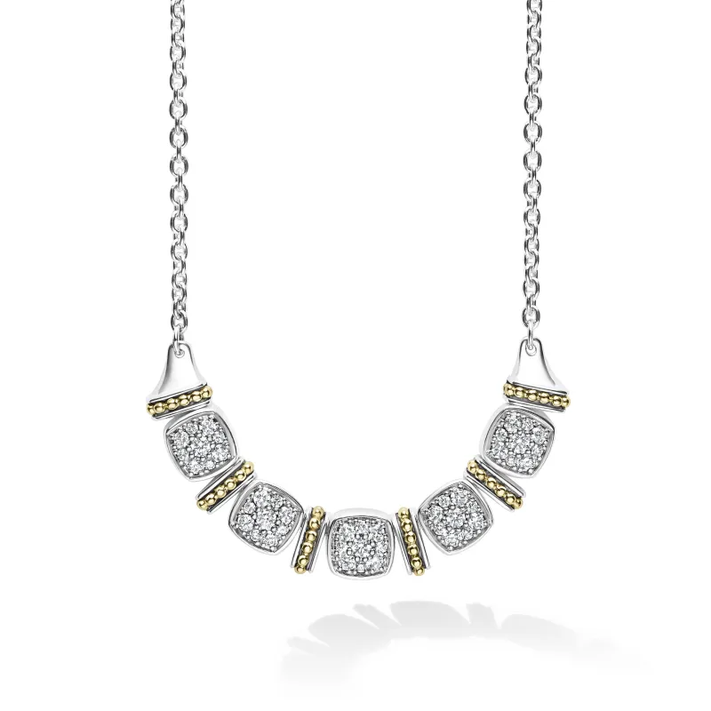Rittenhouse Two-Tone Five Station Diamond Necklace sold by LAGOS