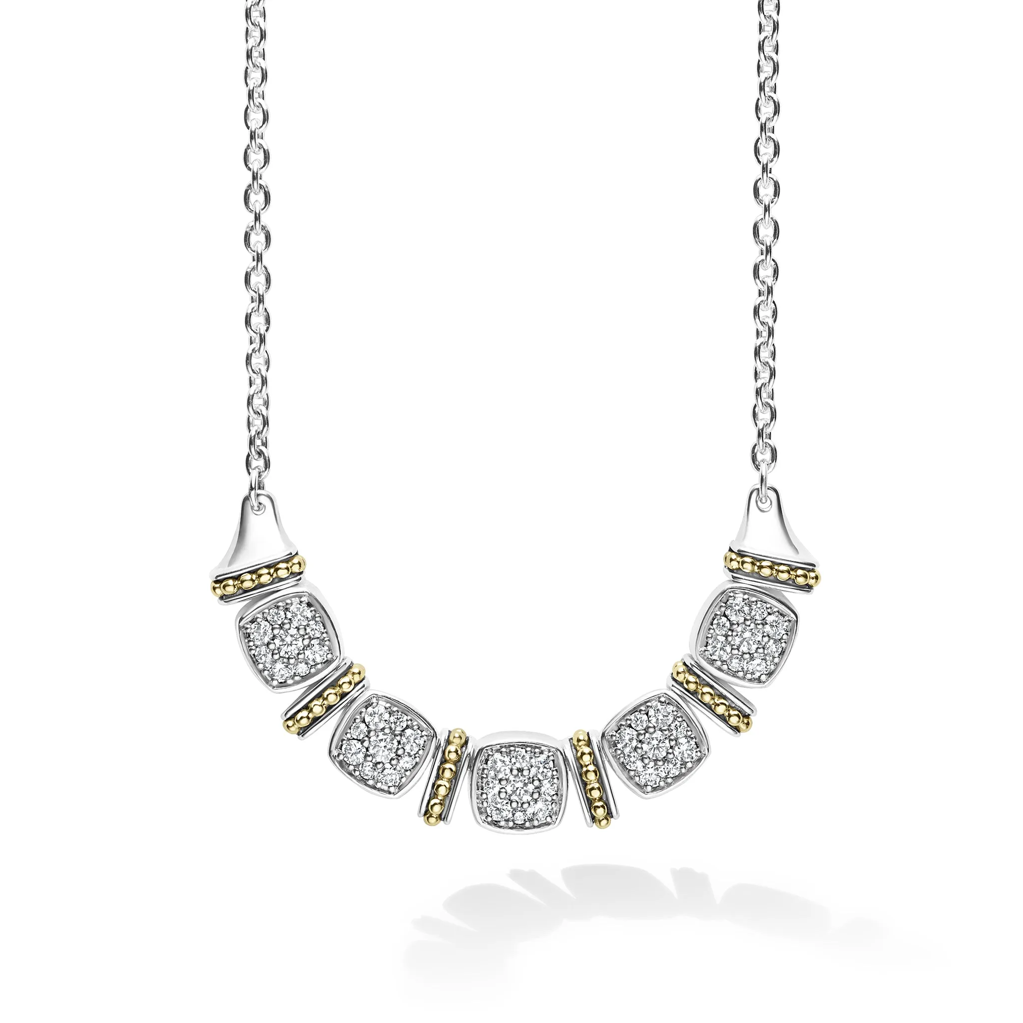 Rittenhouse Two-Tone Five Station Diamond Necklace sold by LAGOS