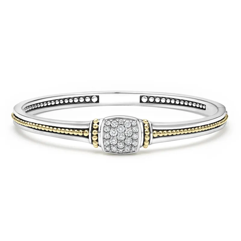 Rittenhouse Two-Tone Diamond Cuff Bracelet sold by LAGOS