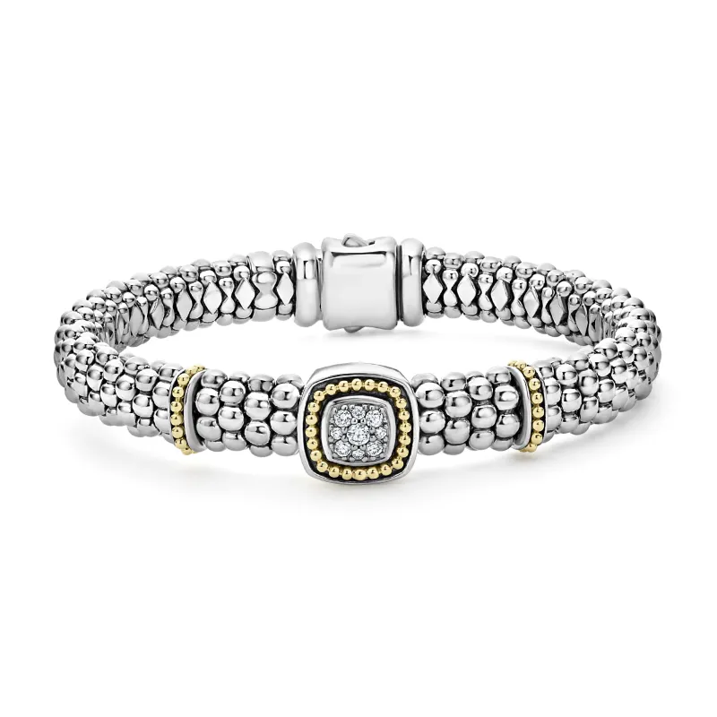 Rittenhouse Two-Tone Diamond Caviar Bracelet | 9mm sold by LAGOS
