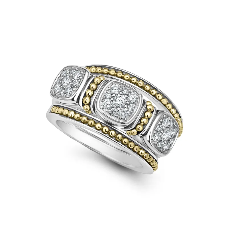 Rittenhouse Two-Tone Diamond Stacking Rings sold by LAGOS
