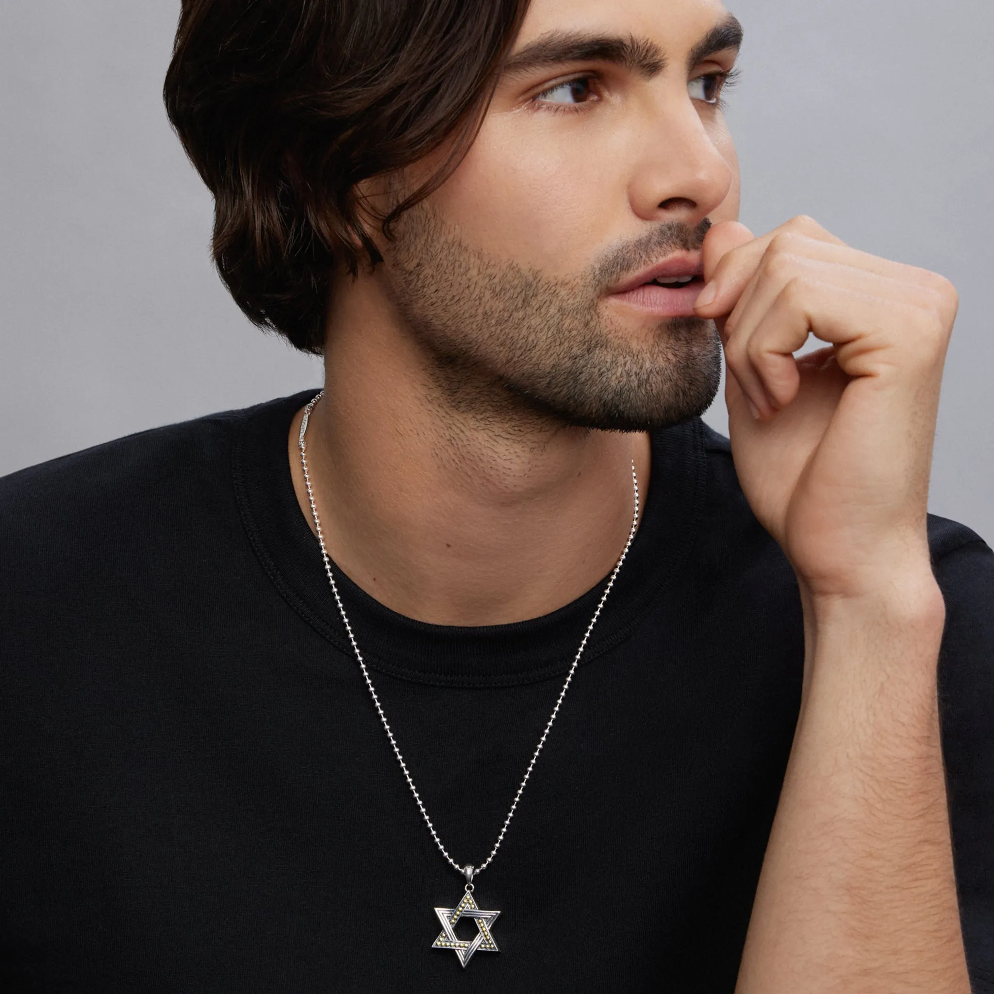 Anthem Two-Tone Star of David Amulet Necklace sold by LAGOS product image thumbnail 2