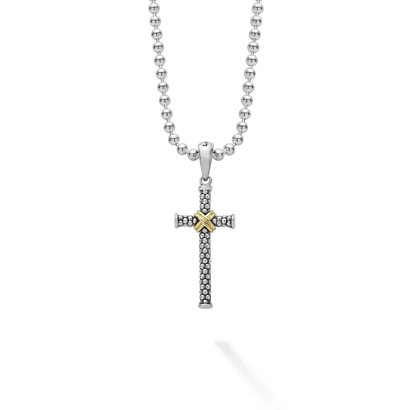 Anthem Two-Tone Cross Amulet Necklace sold by LAGOS