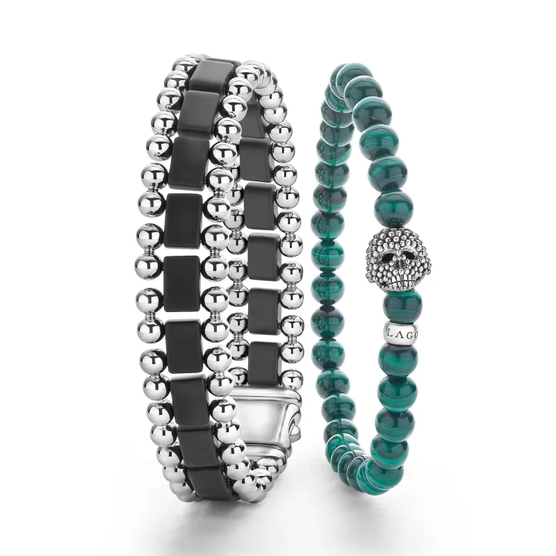 Anthem Matte Black Ceramic and Malachite Gift Set sold by LAGOS