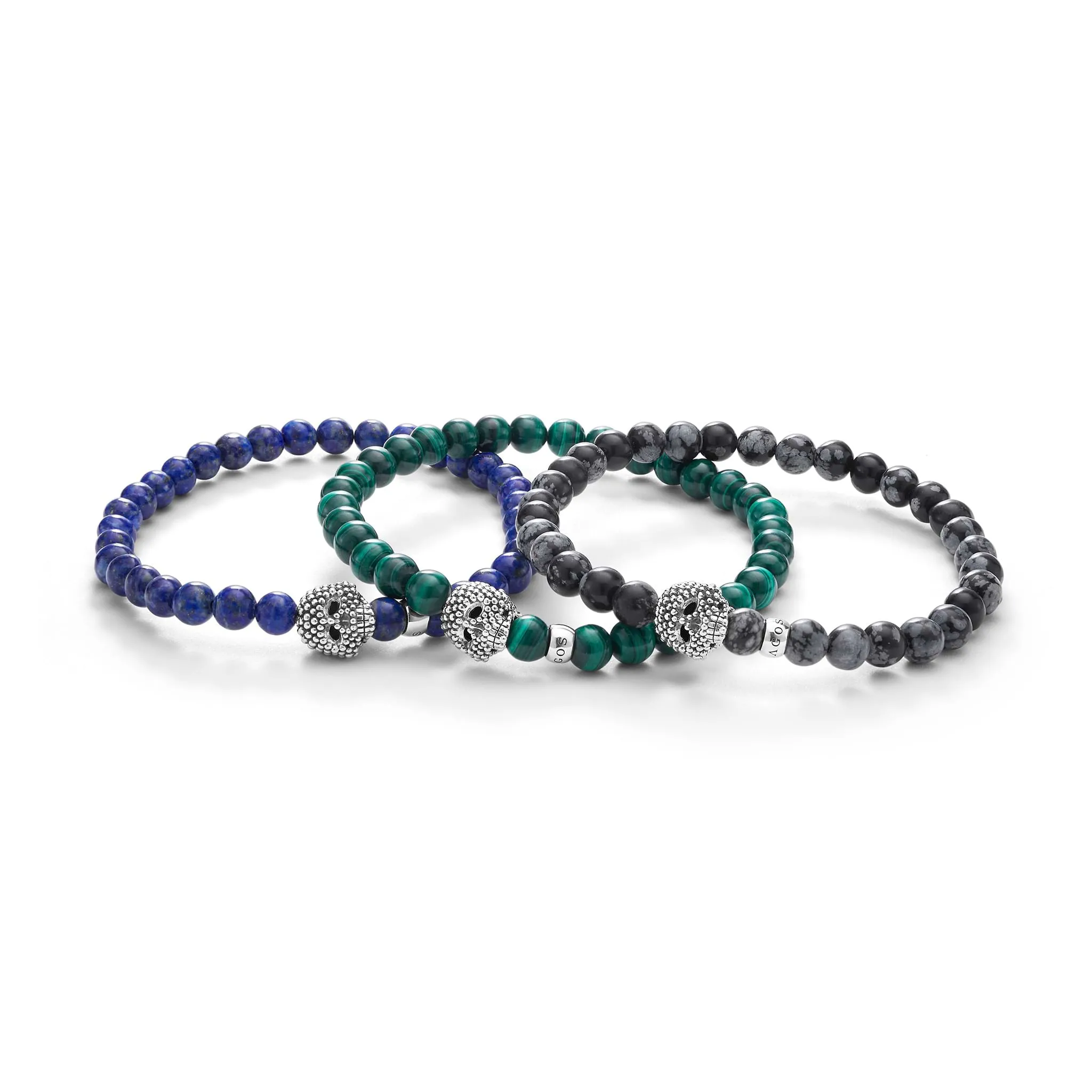 Anthem Gemstone Skull Stretch Bracelet Gift Set sold by LAGOS