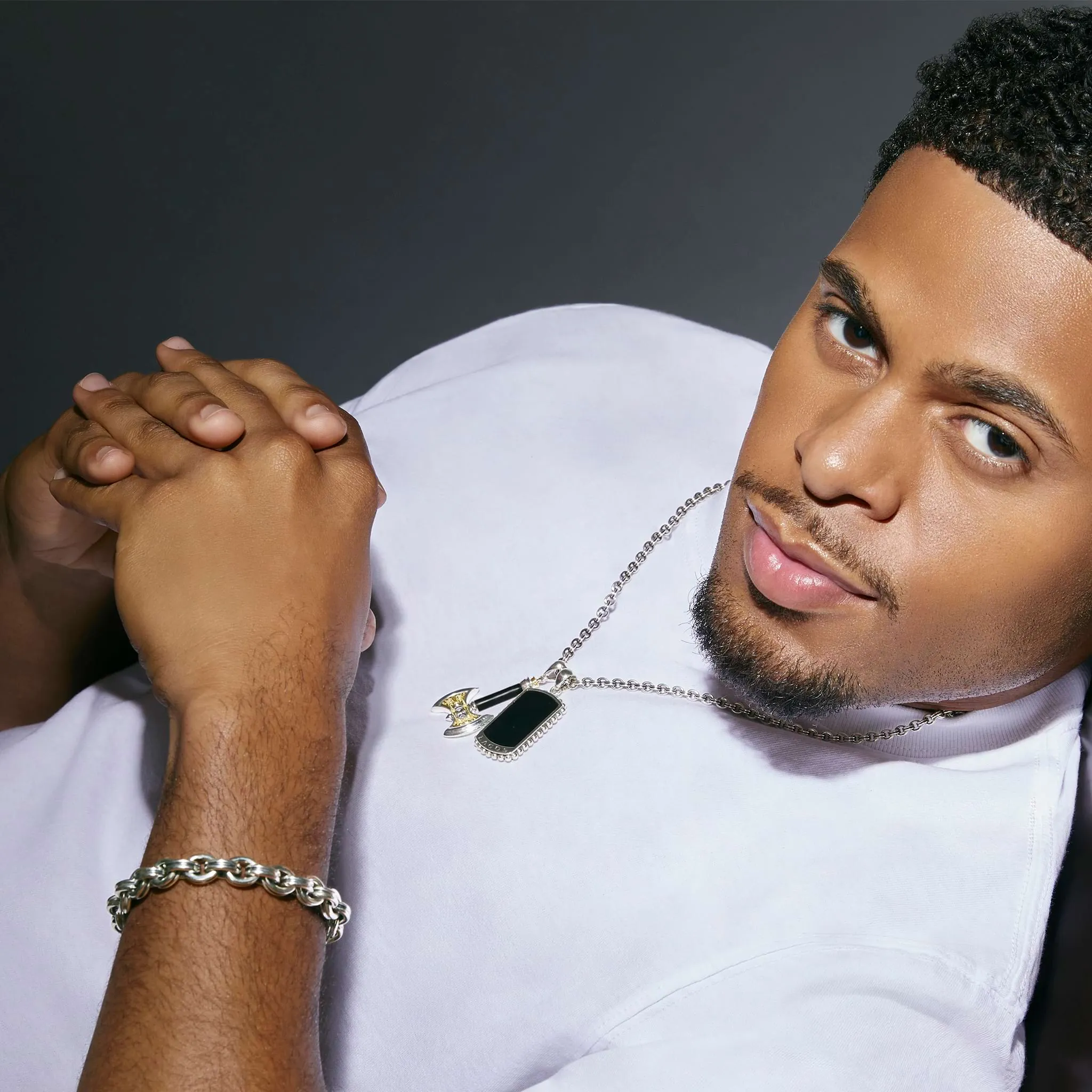 Anthem Black Agate Tag Amulet sold by LAGOS product image thumbnail 5