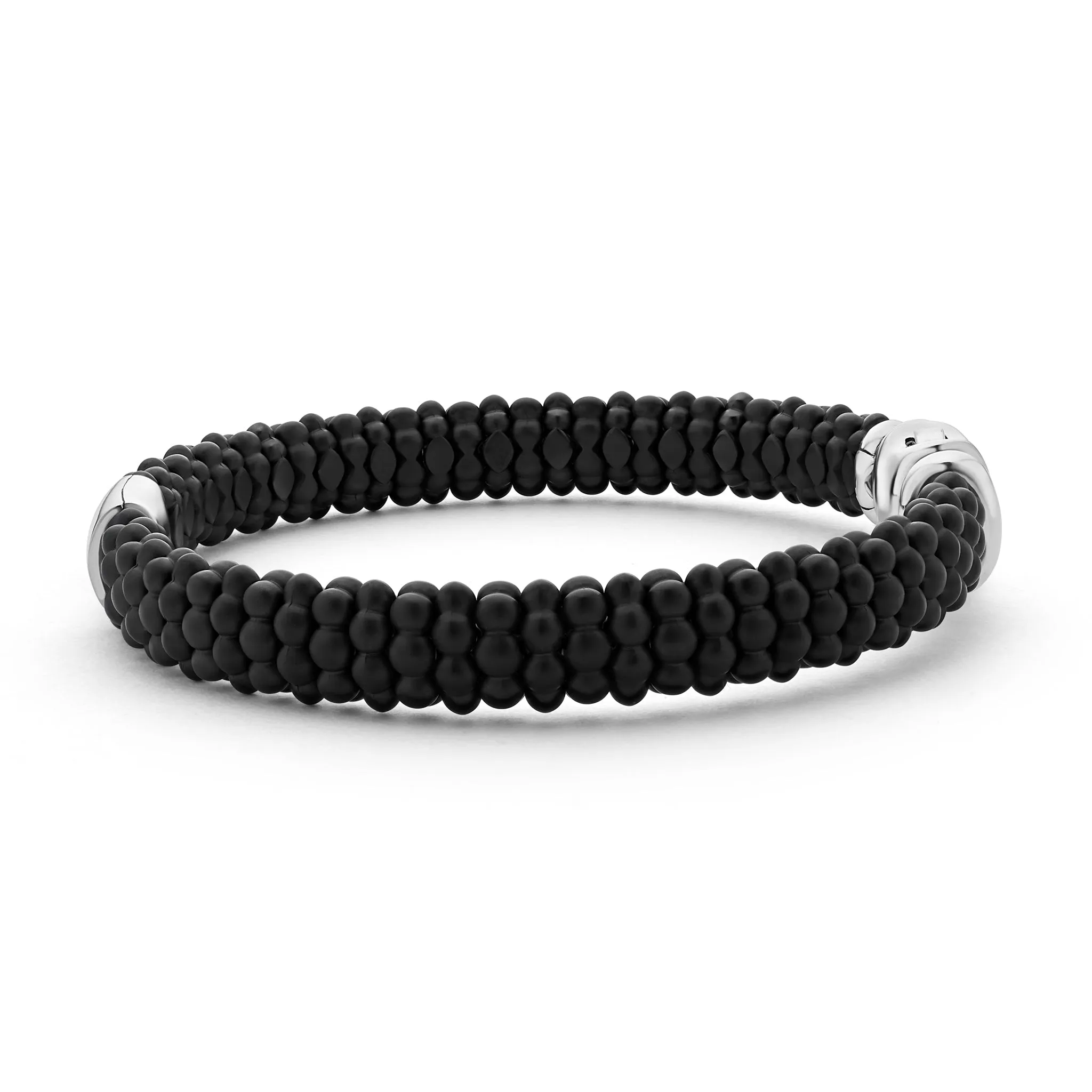 Black Caviar 18K Gold Matte Ceramic Beaded Bracelet | 9mm sold by LAGOS product image thumbnail 3
