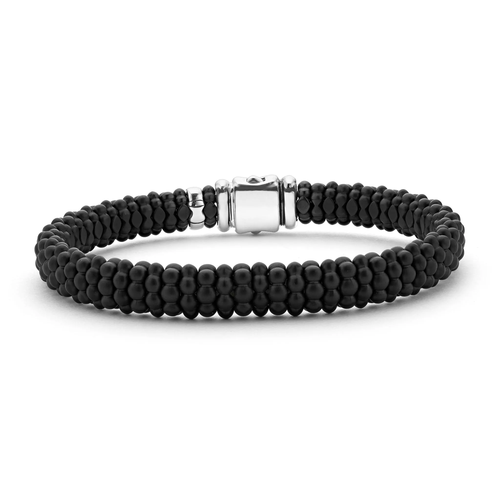 Black Caviar Matte Ceramic Beaded Bracelet | 9mm sold by LAGOS