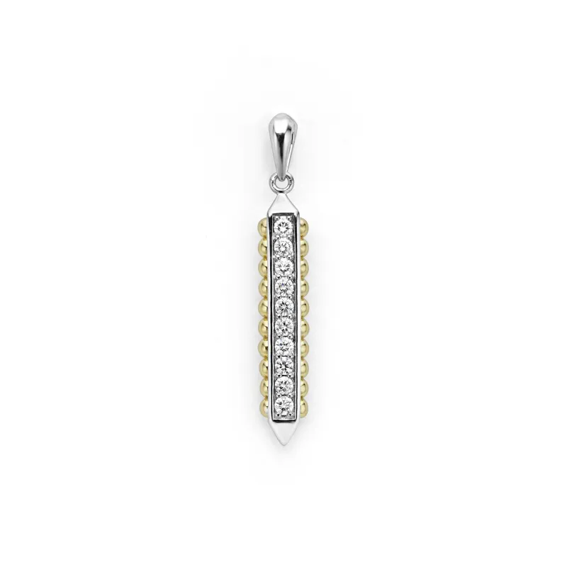 Anthem Two-Tone Diamond Bar Amulet sold by LAGOS
