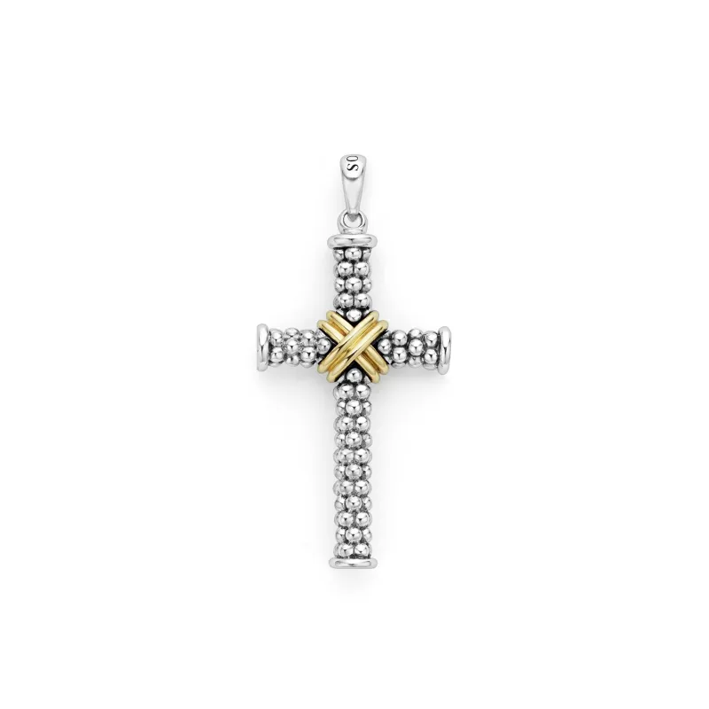 Anthem Large Two-Tone Cross Amulet sold by LAGOS