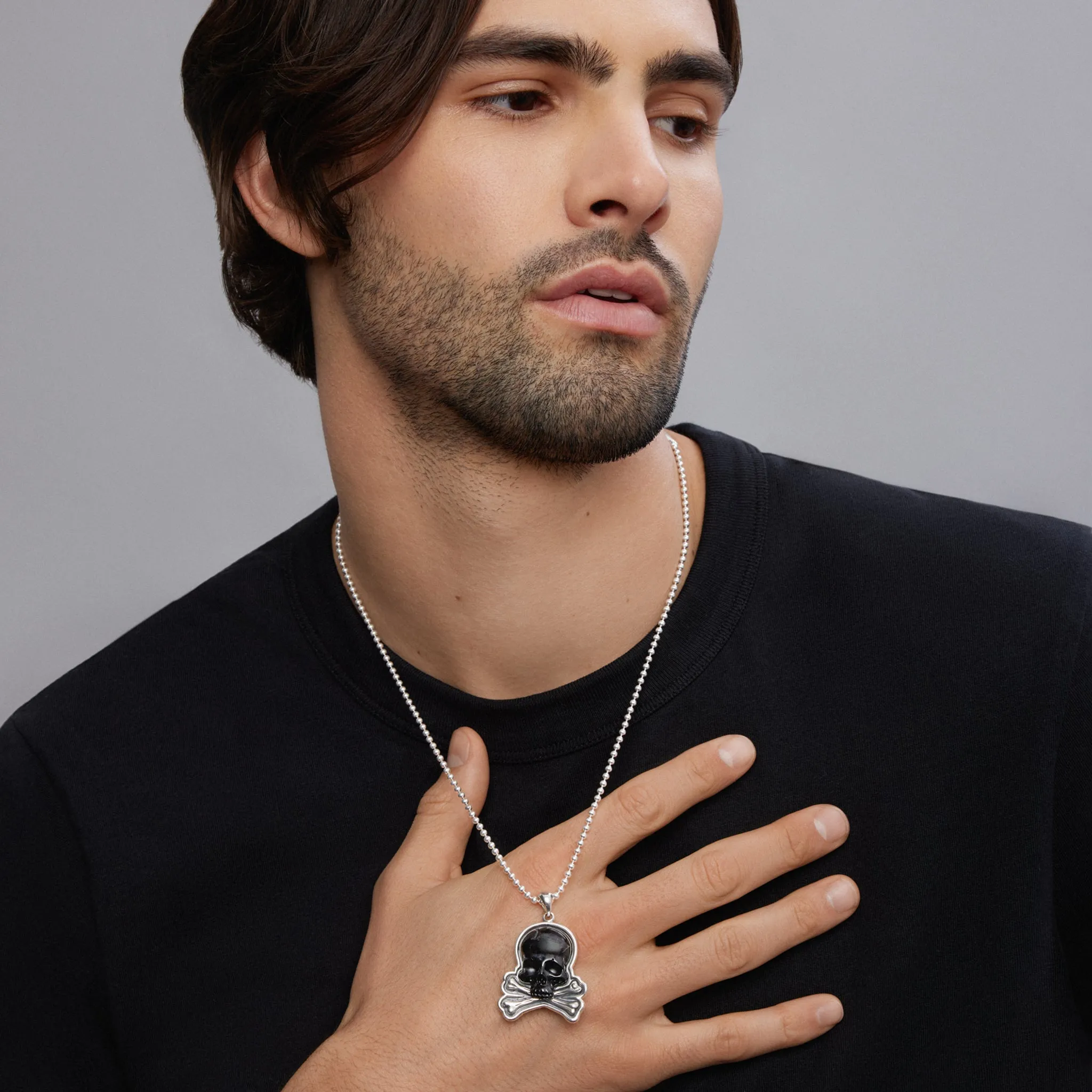 Anthem Black Agate Skull Amulet sold by LAGOS product image thumbnail 2