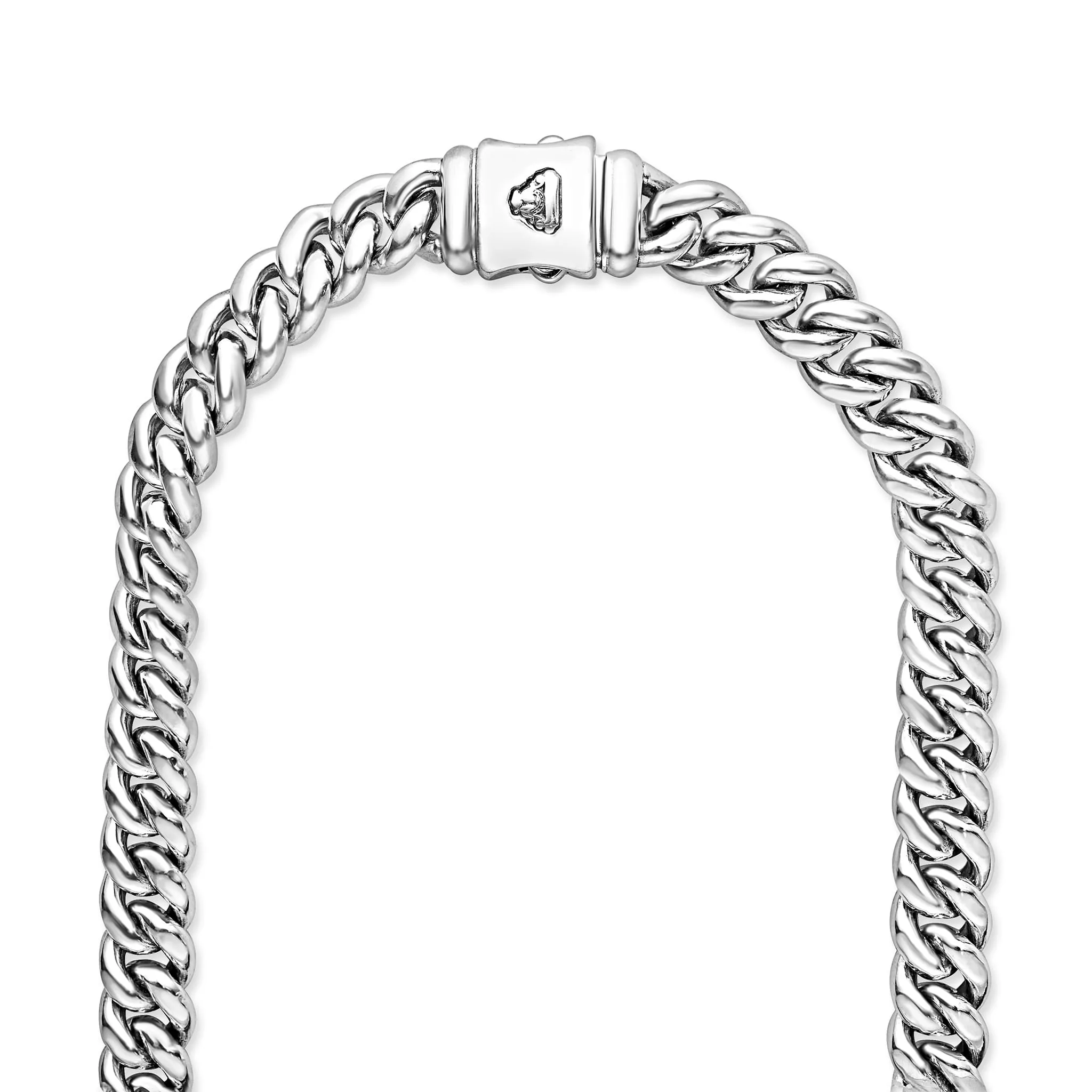 Anthem Silver Curb Chain Necklace | 8mm sold by LAGOS product image thumbnail 5