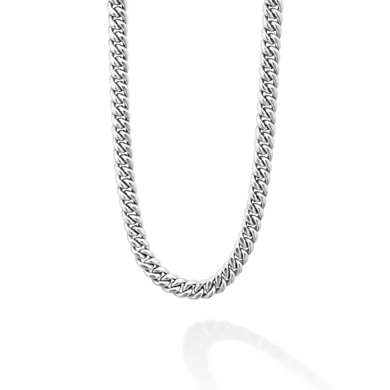 Anthem Silver Curb Chain Necklace | 8mm sold by LAGOS