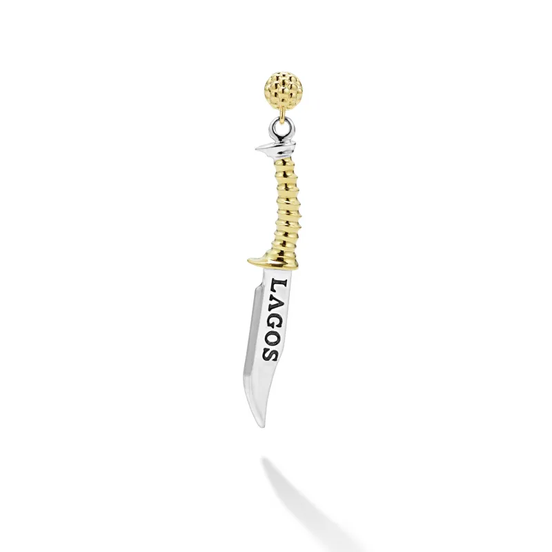 Anthem Two-Tone Dagger Drop Earring sold by LAGOS