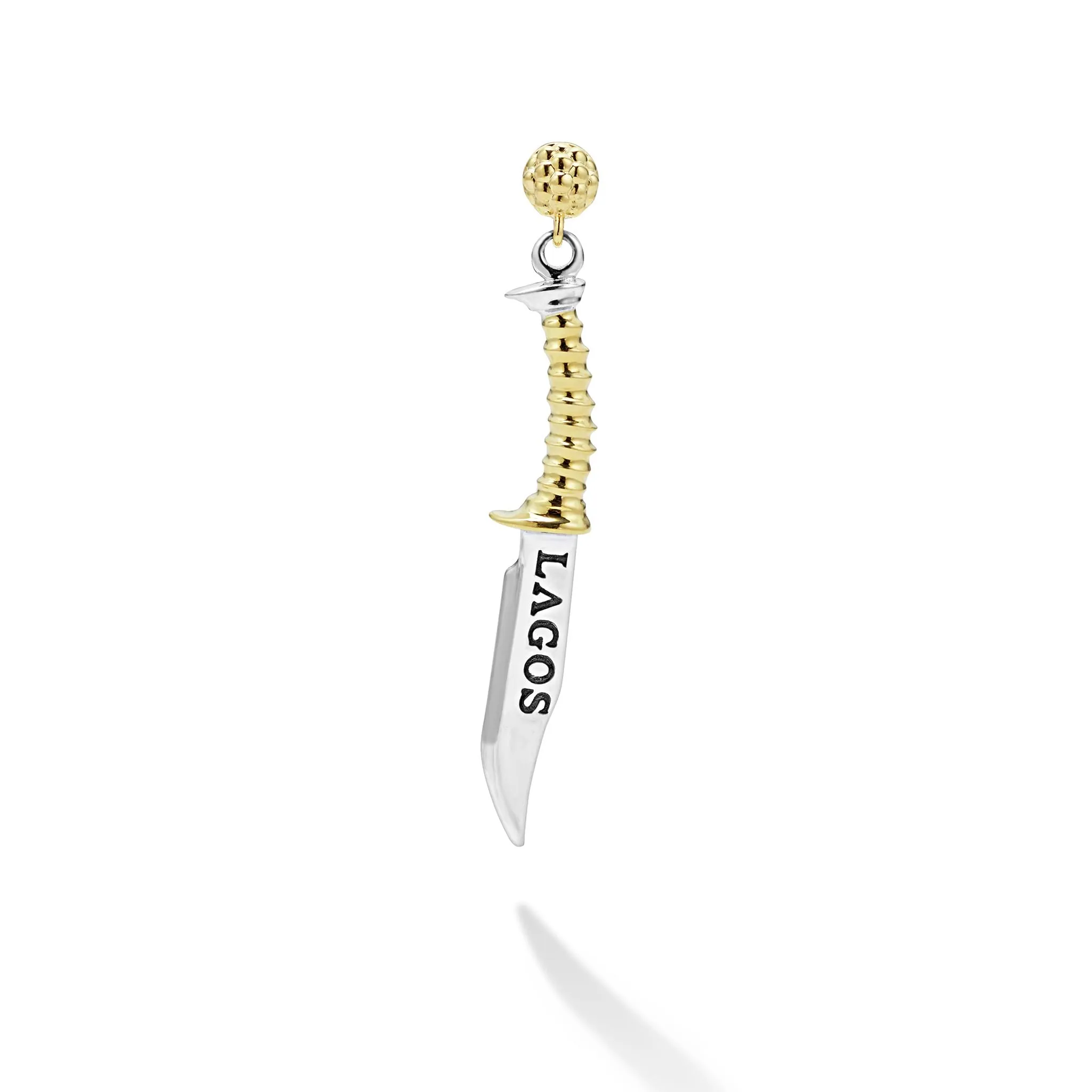 Anthem Two-Tone Dagger Drop Earring sold by LAGOS