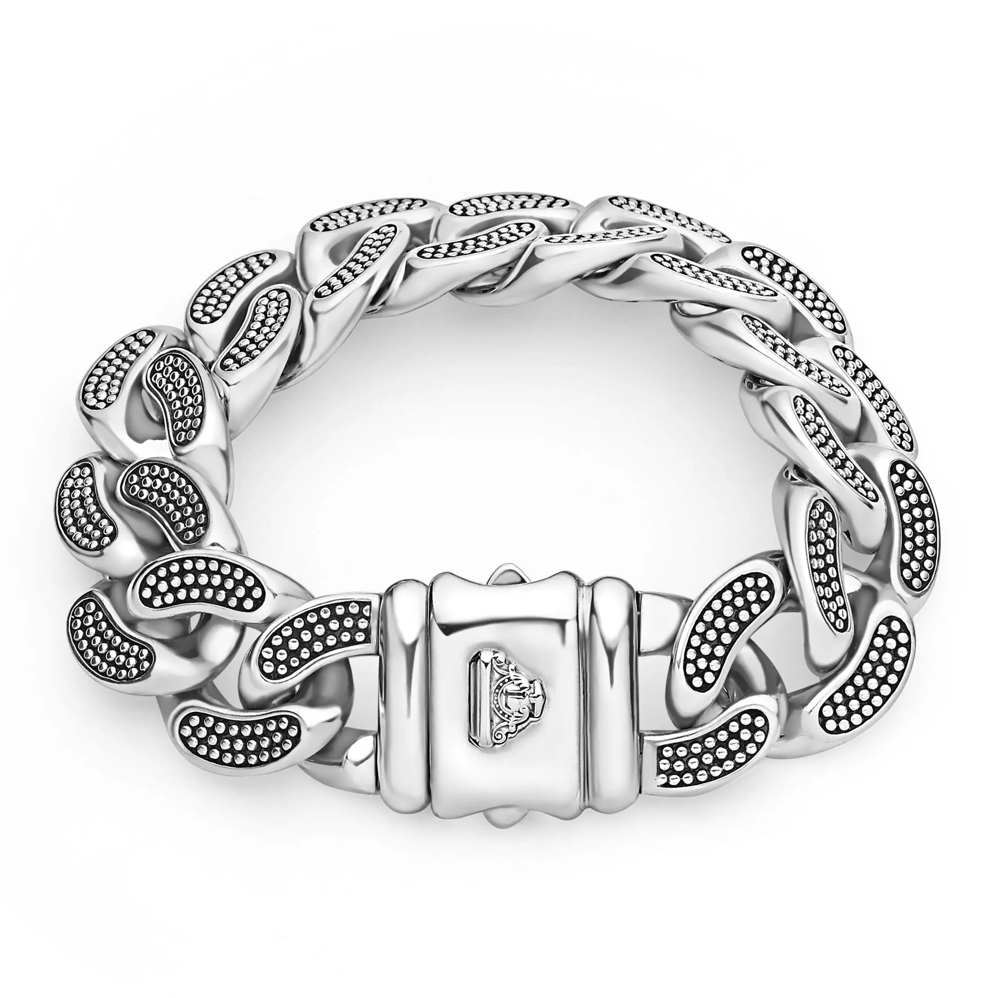 Anthem Silver Curb Link Chain Bracelet | 19mm sold by LAGOS product image thumbnail 4
