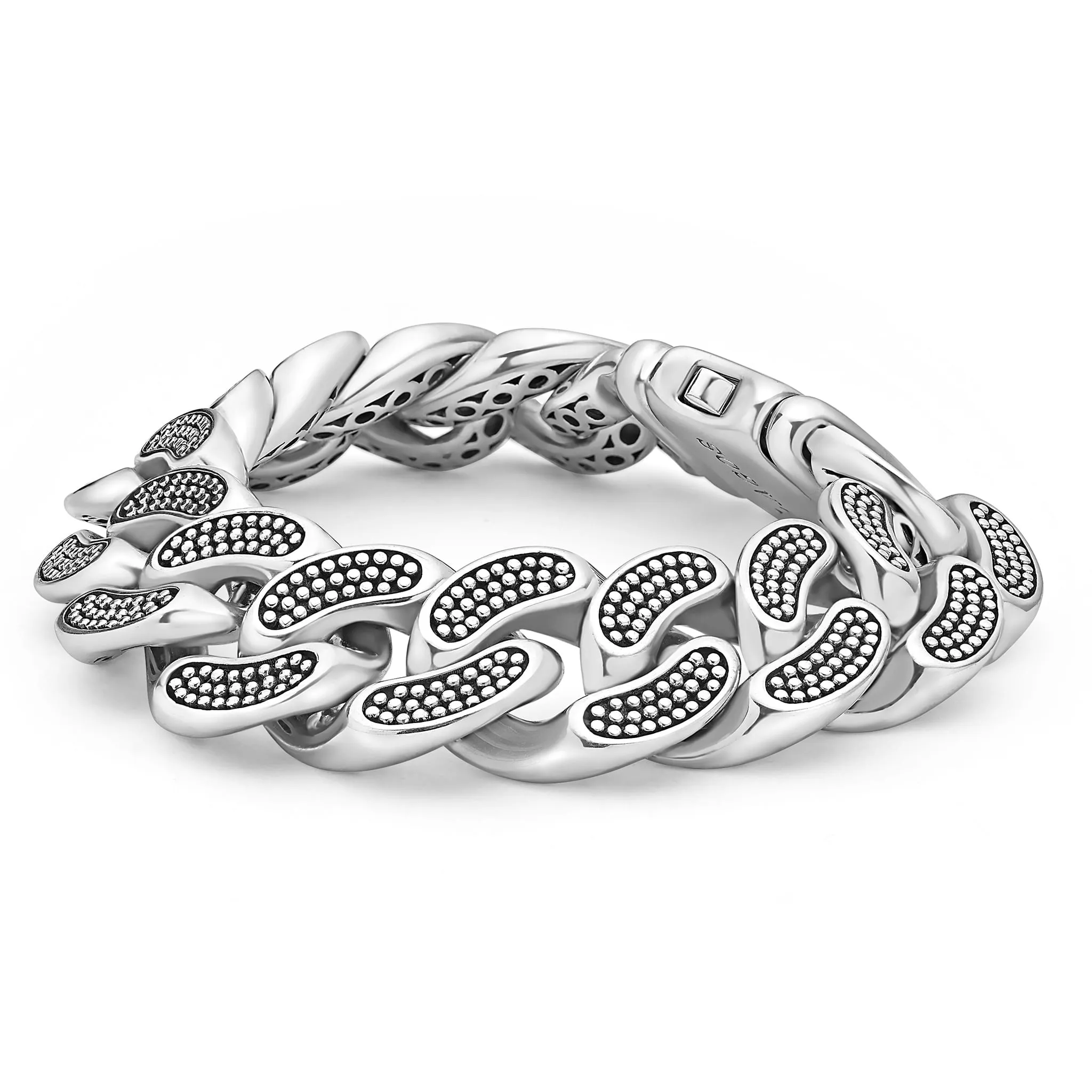 Anthem Silver Curb Link Chain Bracelet | 19mm sold by LAGOS product image thumbnail 3
