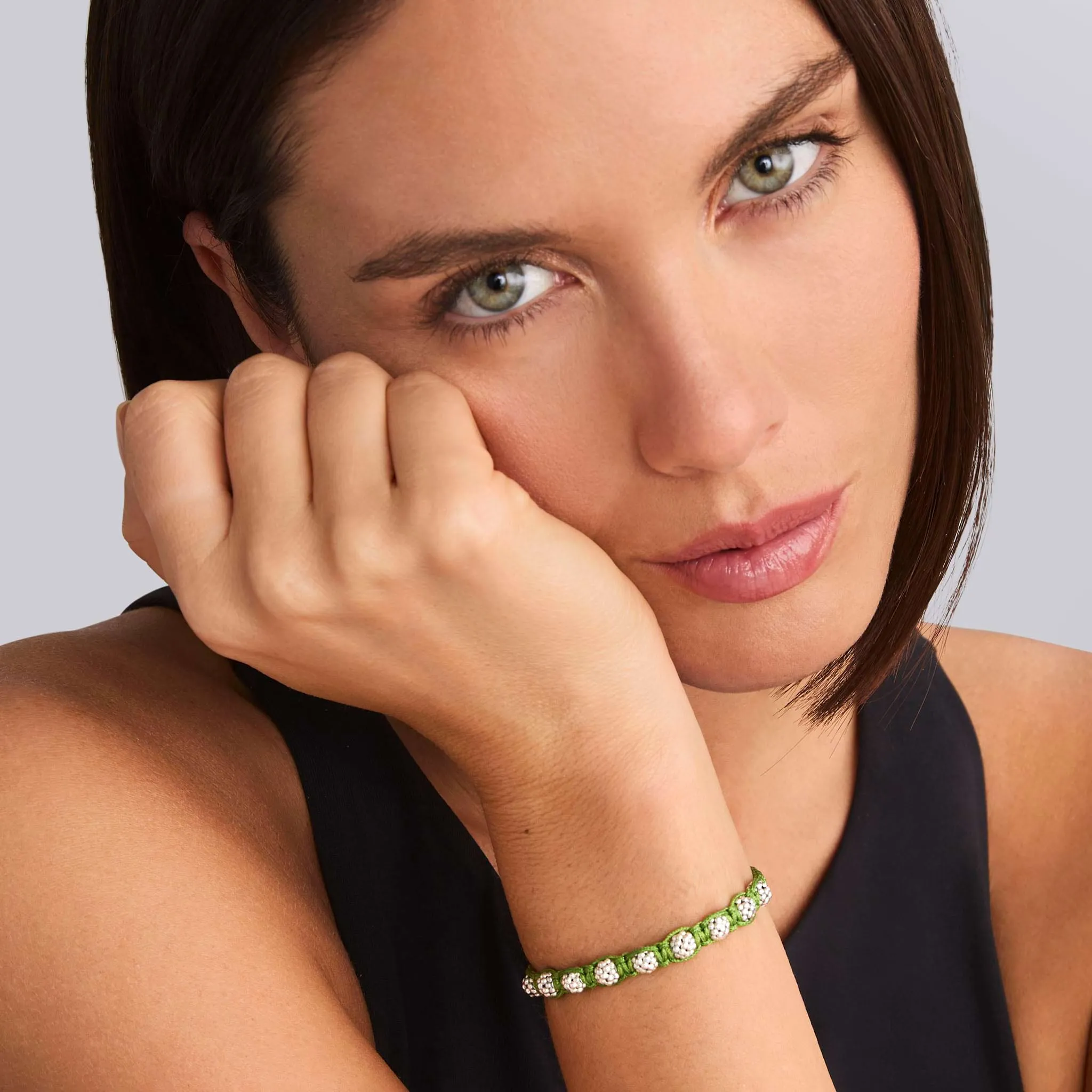 Anthem Green Macrame Bracelet sold by LAGOS product image thumbnail 4